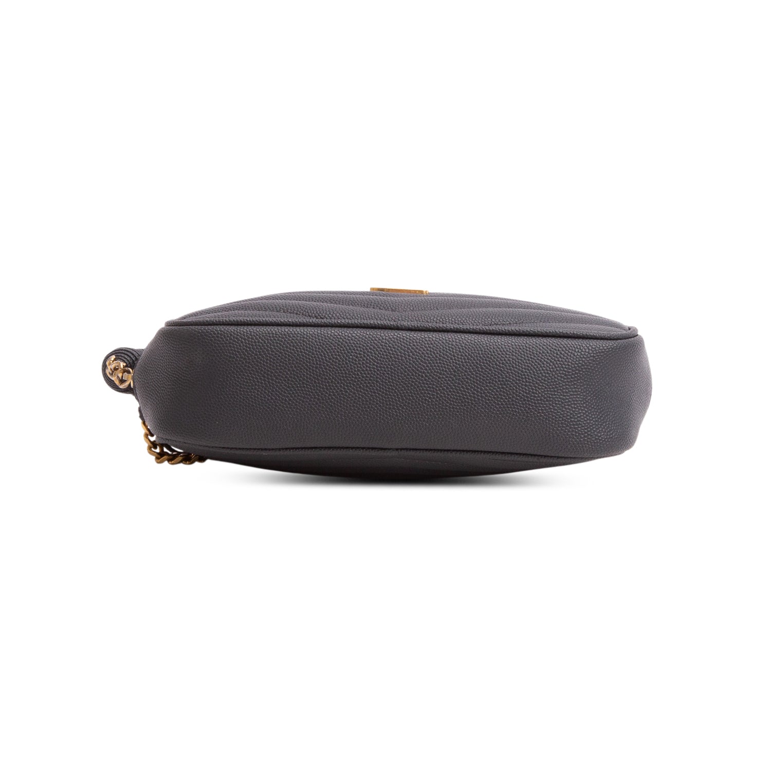 Saint Laurent Grey Grain de Poudre Matelasse Monogram Mini Lou Camera Bag w/ Receipt