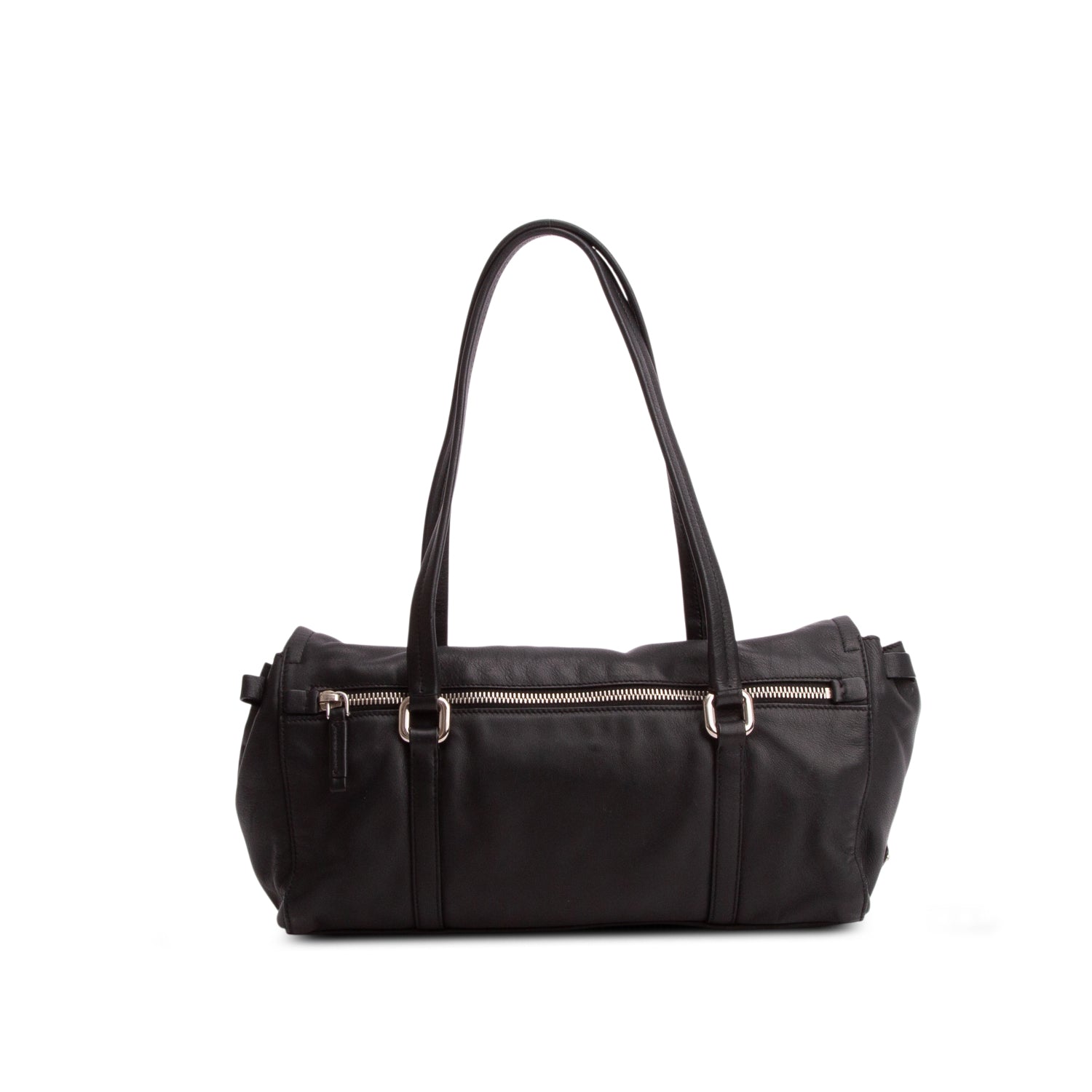 Prada Black Vitello Easy Lock Shoulder Bag w/ Authenticity Card