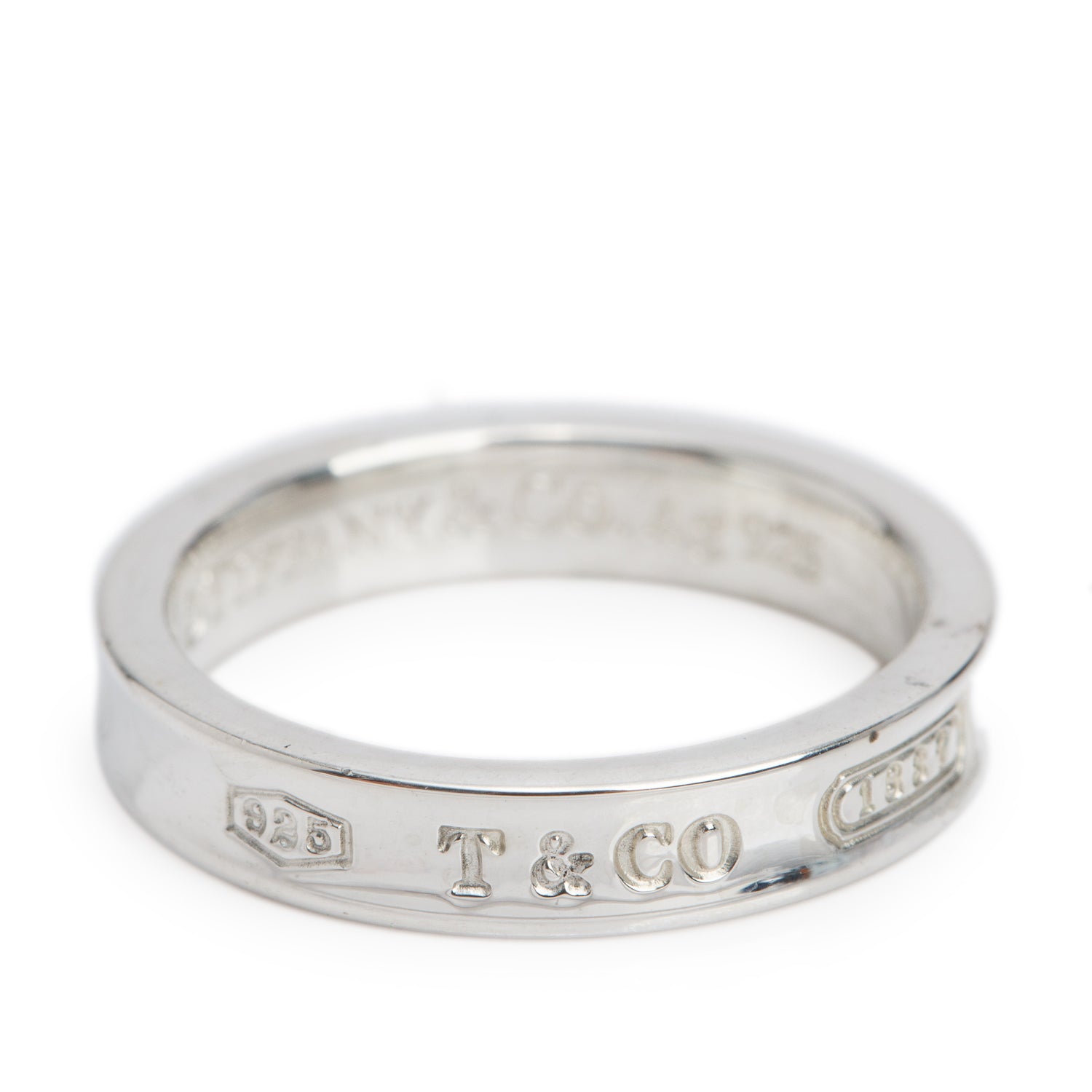 Tiffany & Co. Sterling Silver 1837 Narrow Ring, Size 7