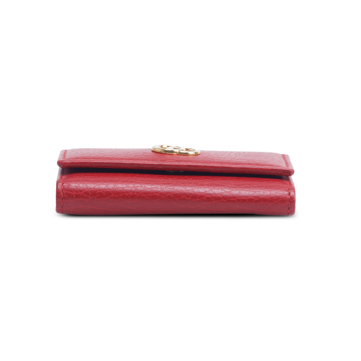 Gucci Red Leather GG Marmont 6 Key Case
