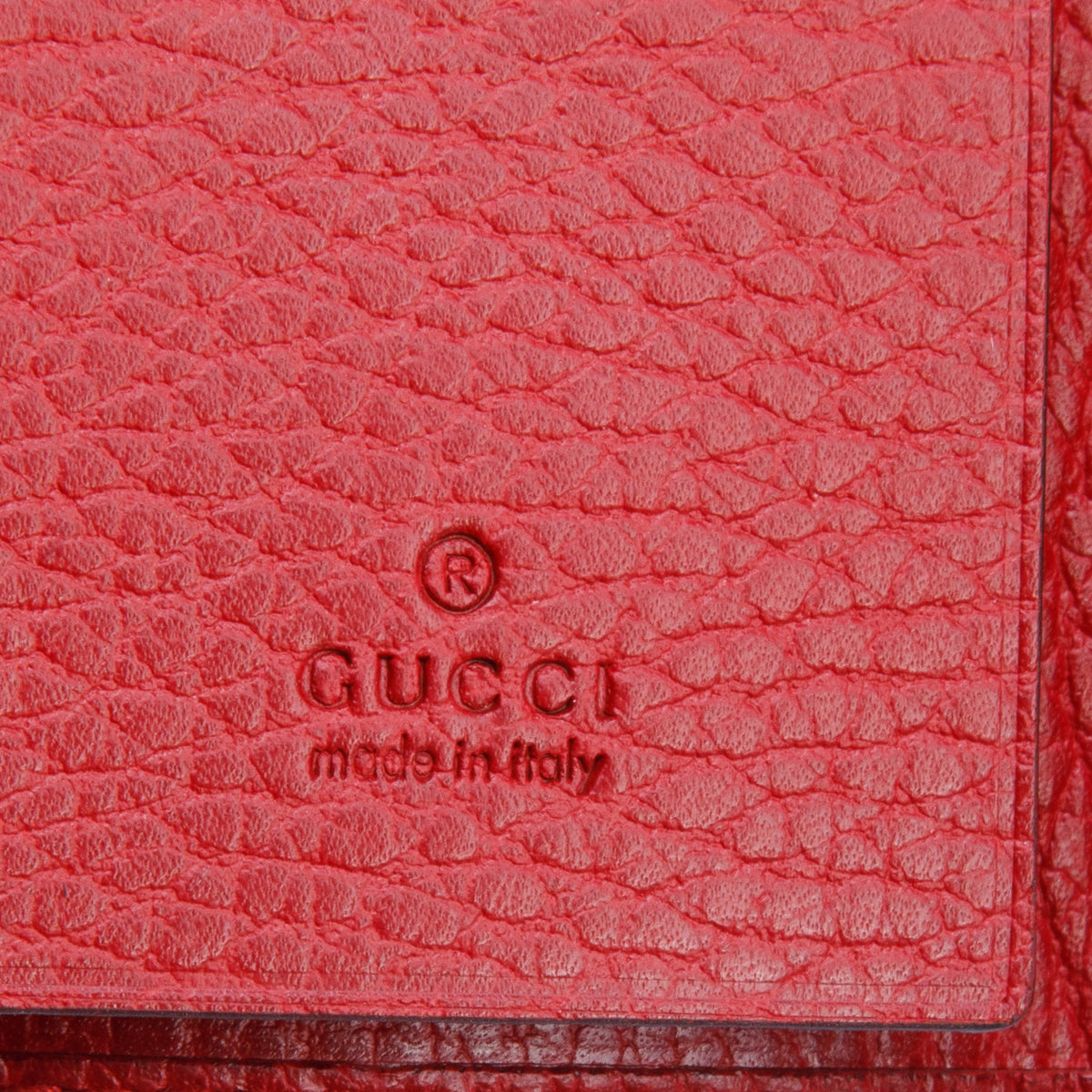 Gucci Red Leather GG Marmont 6 Key Case
