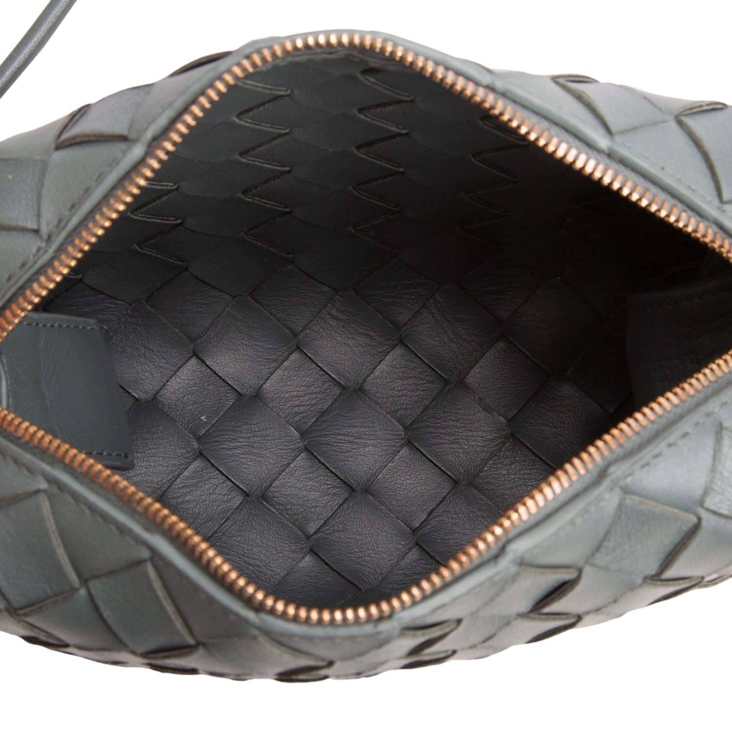 Bottega Veneta Grey Nappa Intrecciato Mini Loop Camera Bag