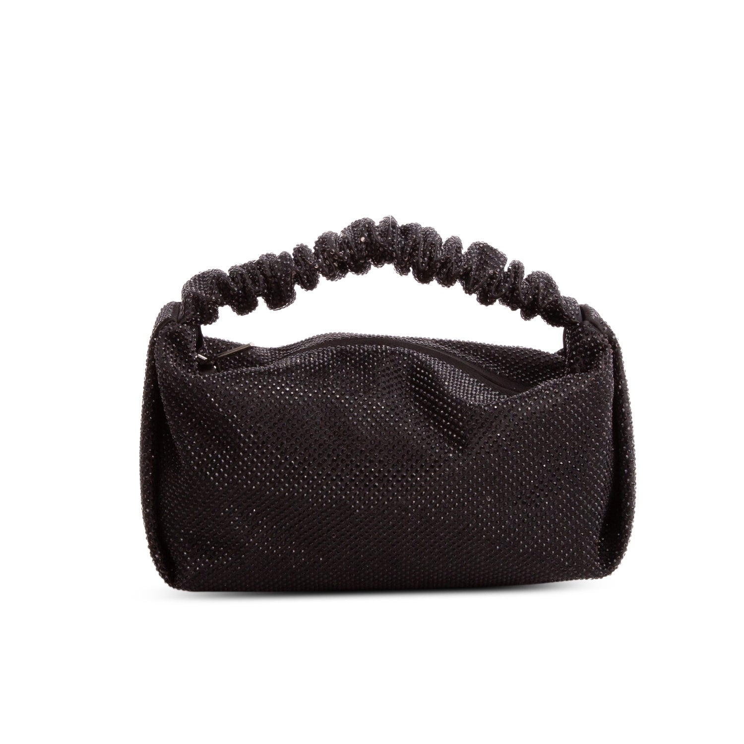 Alexander Wang Black Satin Mini Scrunchie Bag w/ Box