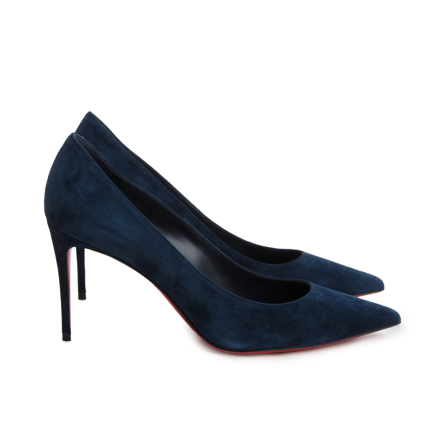 Christian Louboutin Navy Suede Kate 85 Pumps, Size 40 w/ Box