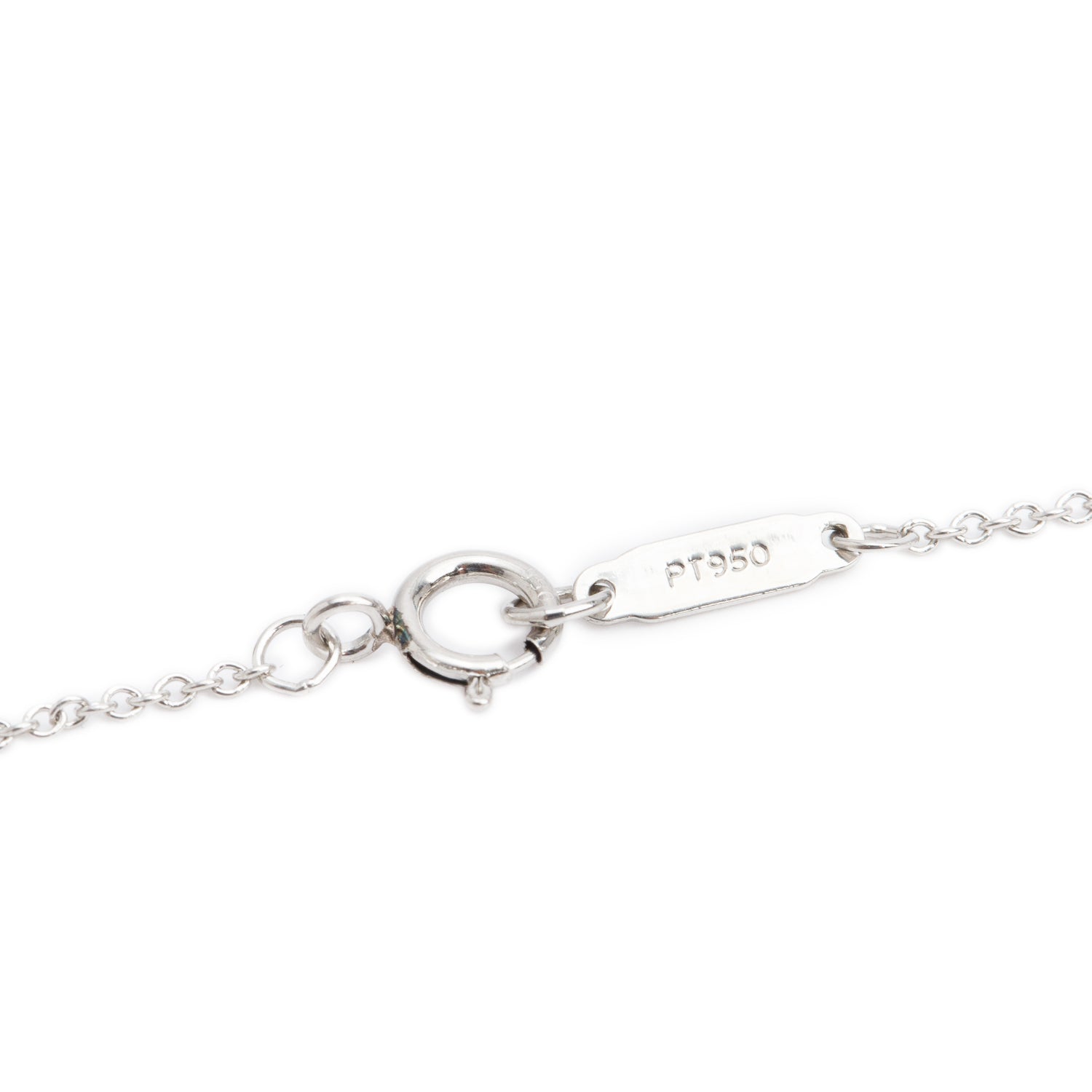 Tiffany & Co. Platinum 3 Diamond Sentimental Heart Pendant Necklace w/ Box