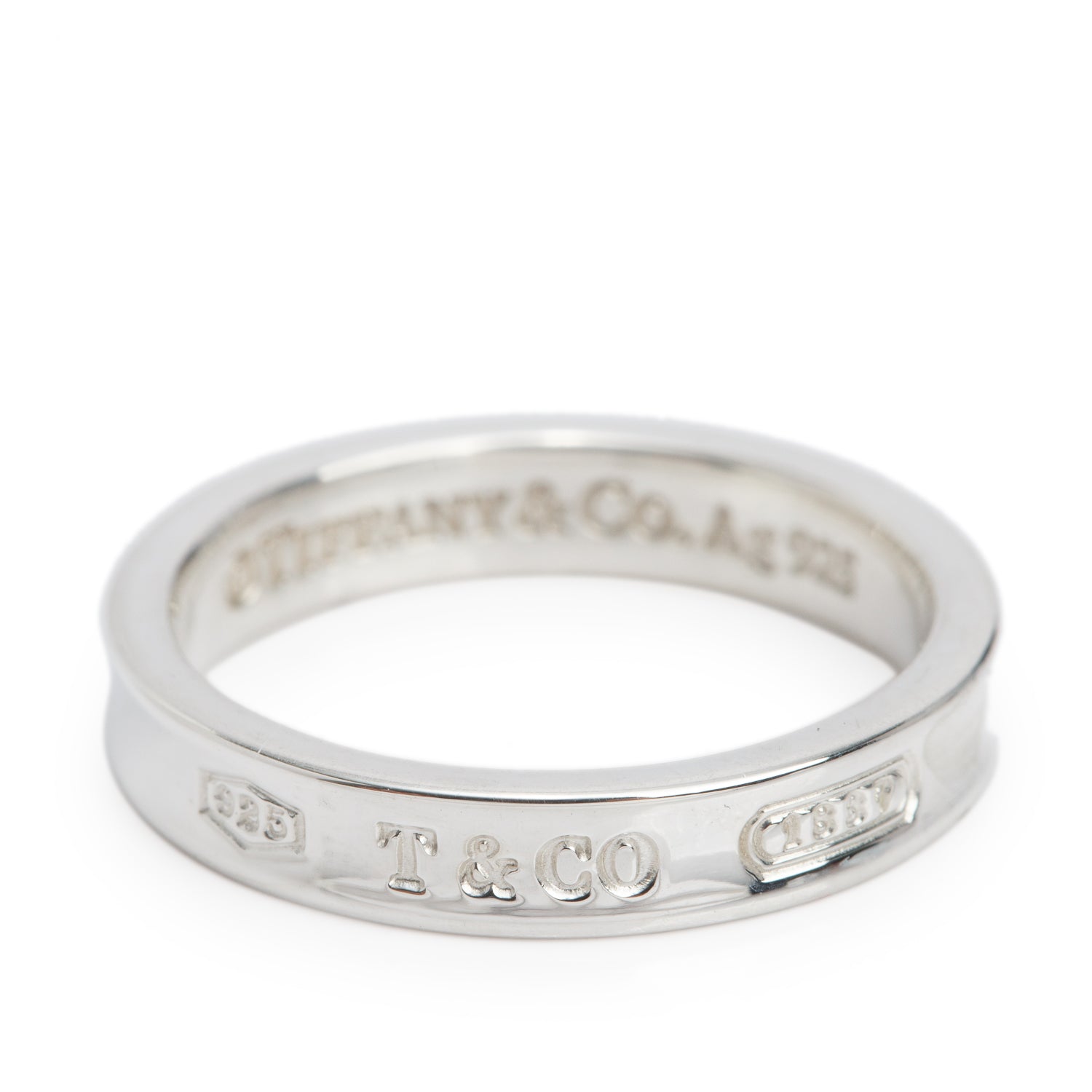 Tiffany & Co. Sterling Silver 1837 Narrow Ring, Size 9