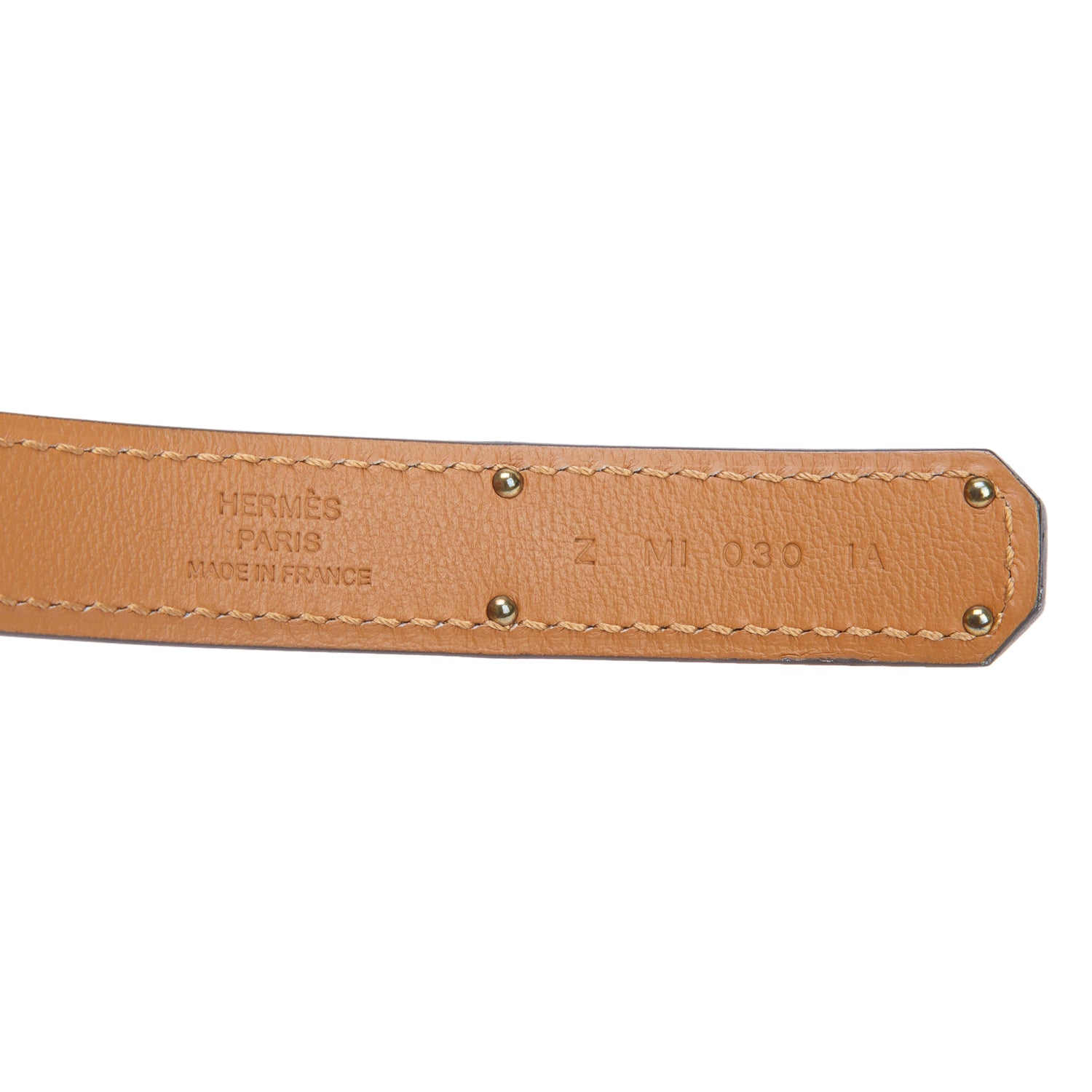 Hermes 2021 Gold Veau Epsom Kelly 18 Belt w/ Box