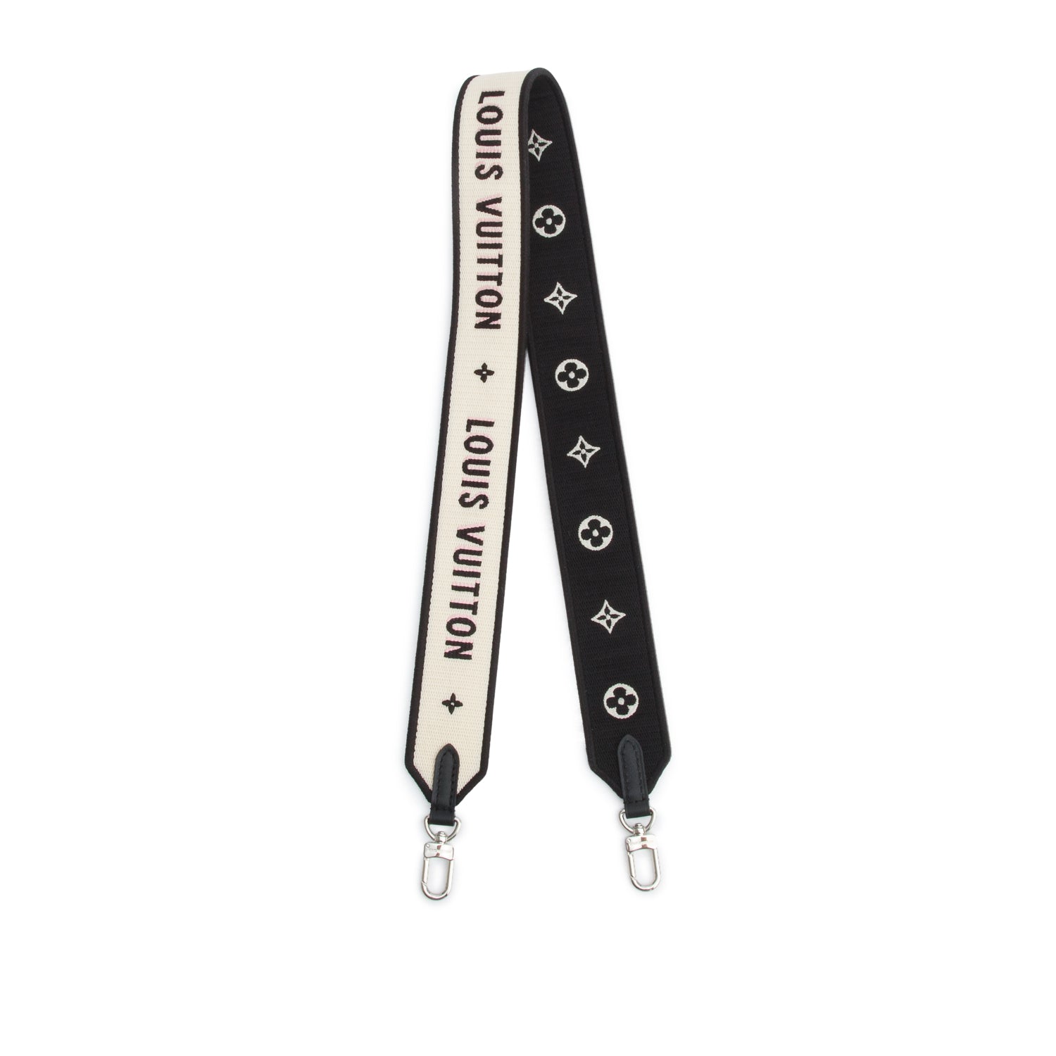 Louis Vuitton Black/Cream Jacquard Fabric Bandouliere Shoulder Strap
