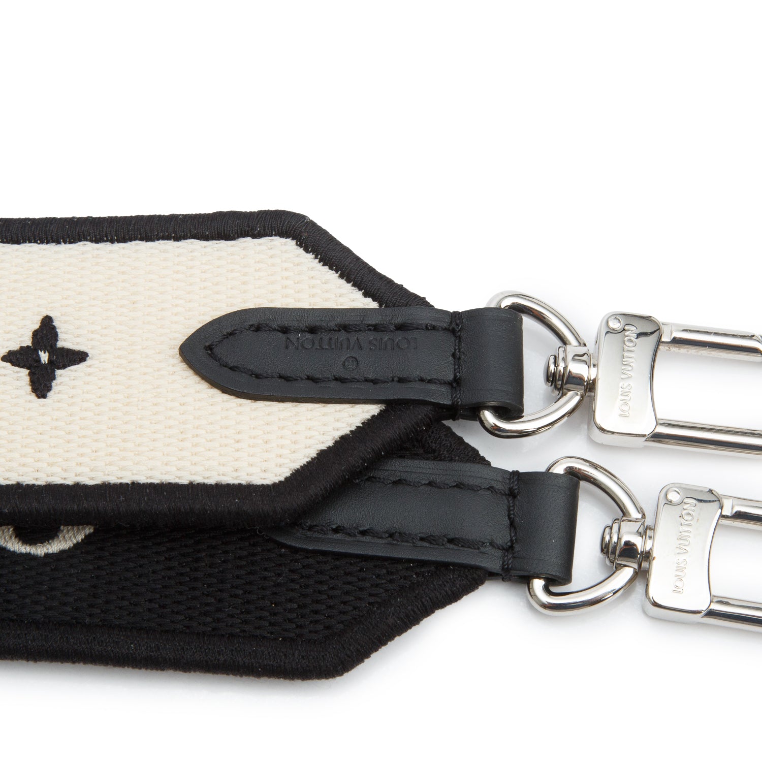 Louis Vuitton Black/Cream Jacquard Fabric Bandouliere Shoulder Strap