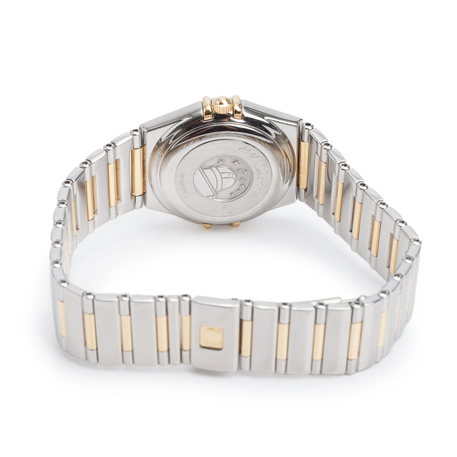 Omega Stainless Steel & 18k Yellow Gold Constellation 27 MM Automatic Watch Mother of Pearl Dial