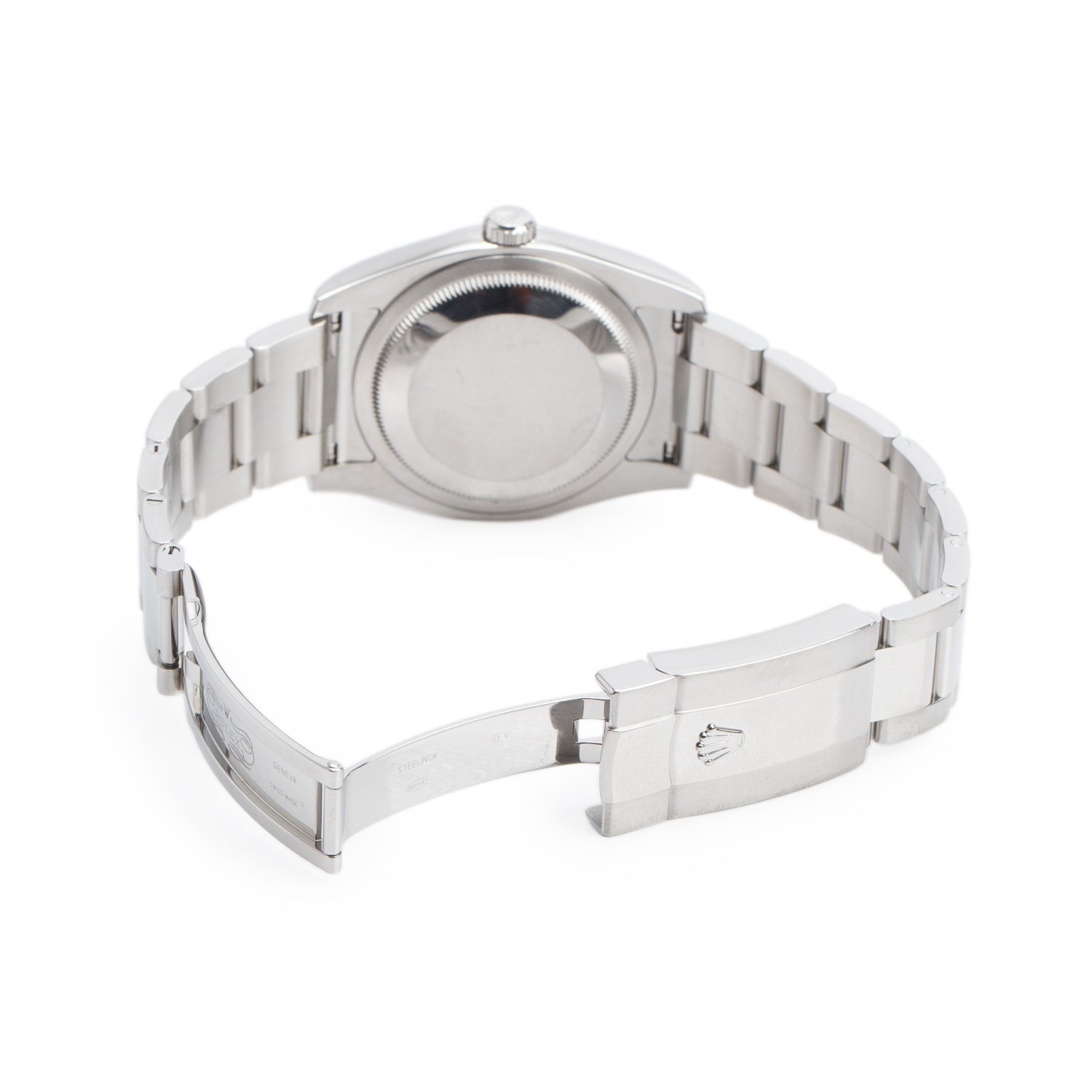 Rolex Stainless Steel Datejust 36 MM Automatic Watch White Roman Numeral Dial 116200 w/ Papers