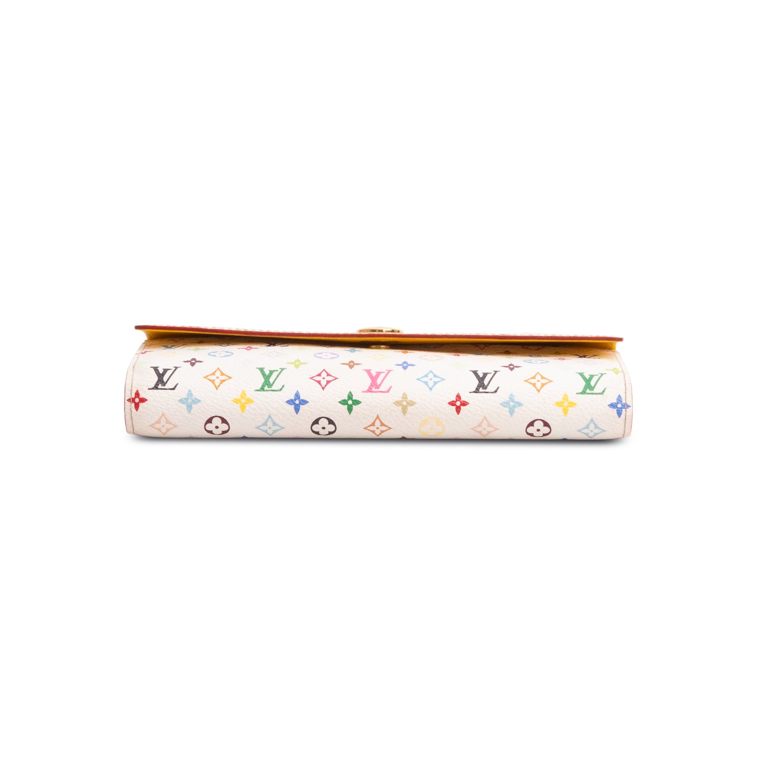 Louis Vuitton White Monogram Multicolor Sarah Wallet w/ Box