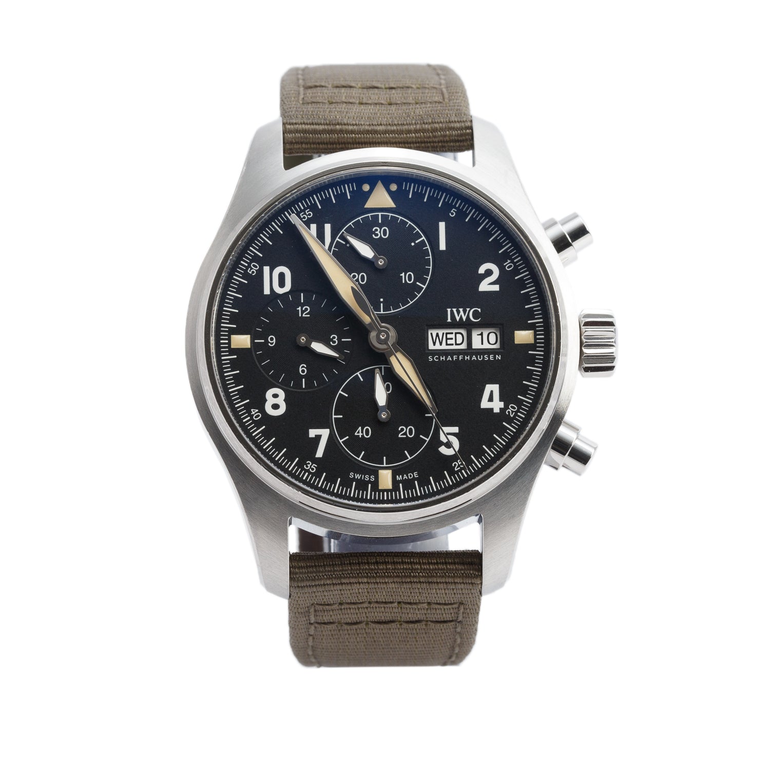 IWC 2024 Stainless Steel Pilot Spitfire 41 MM Automatic Watch Black Dial IW387901 w/ Box & Papers