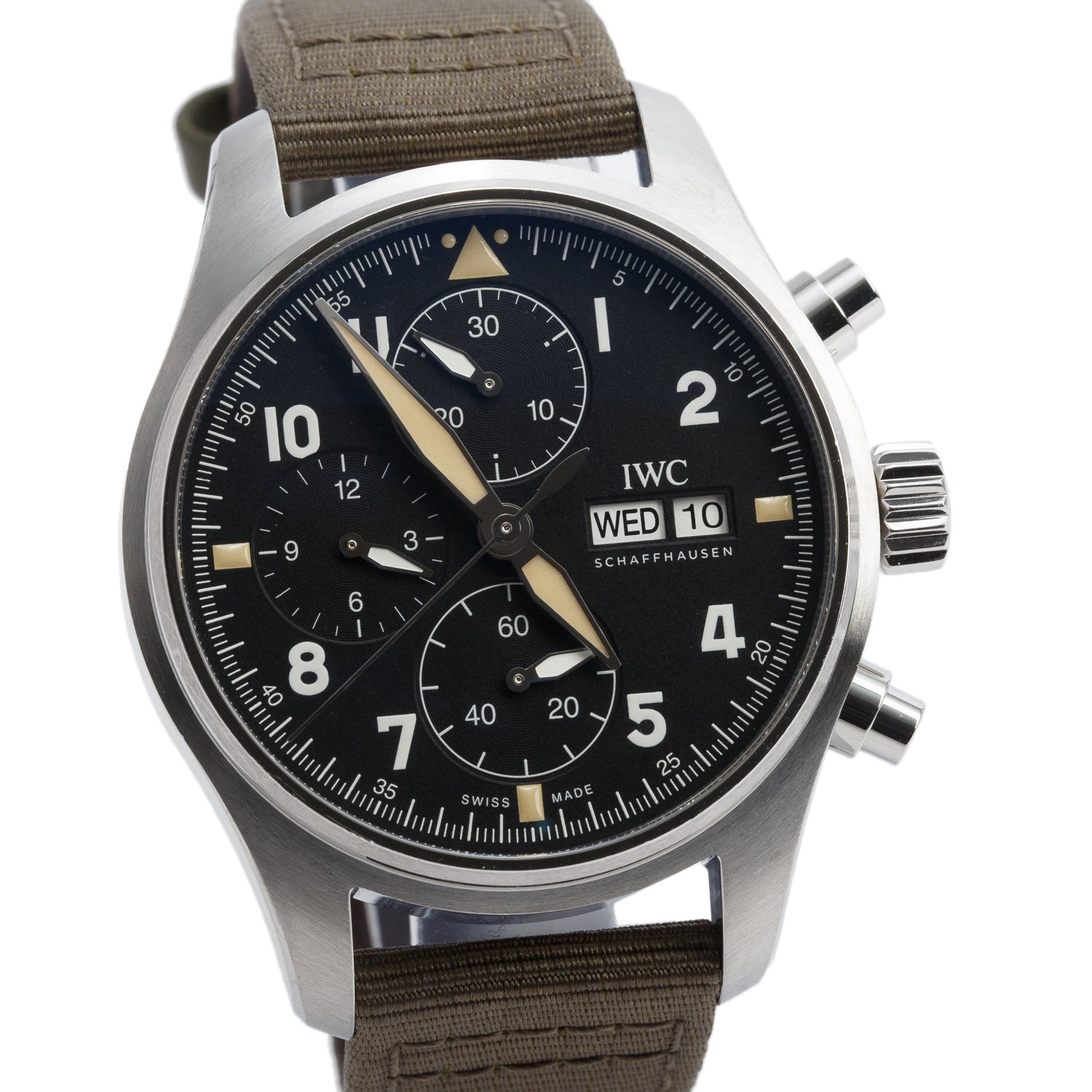 IWC 2024 Stainless Steel Pilot Spitfire 41 MM Automatic Watch Black Dial IW387901 w/ Box & Papers