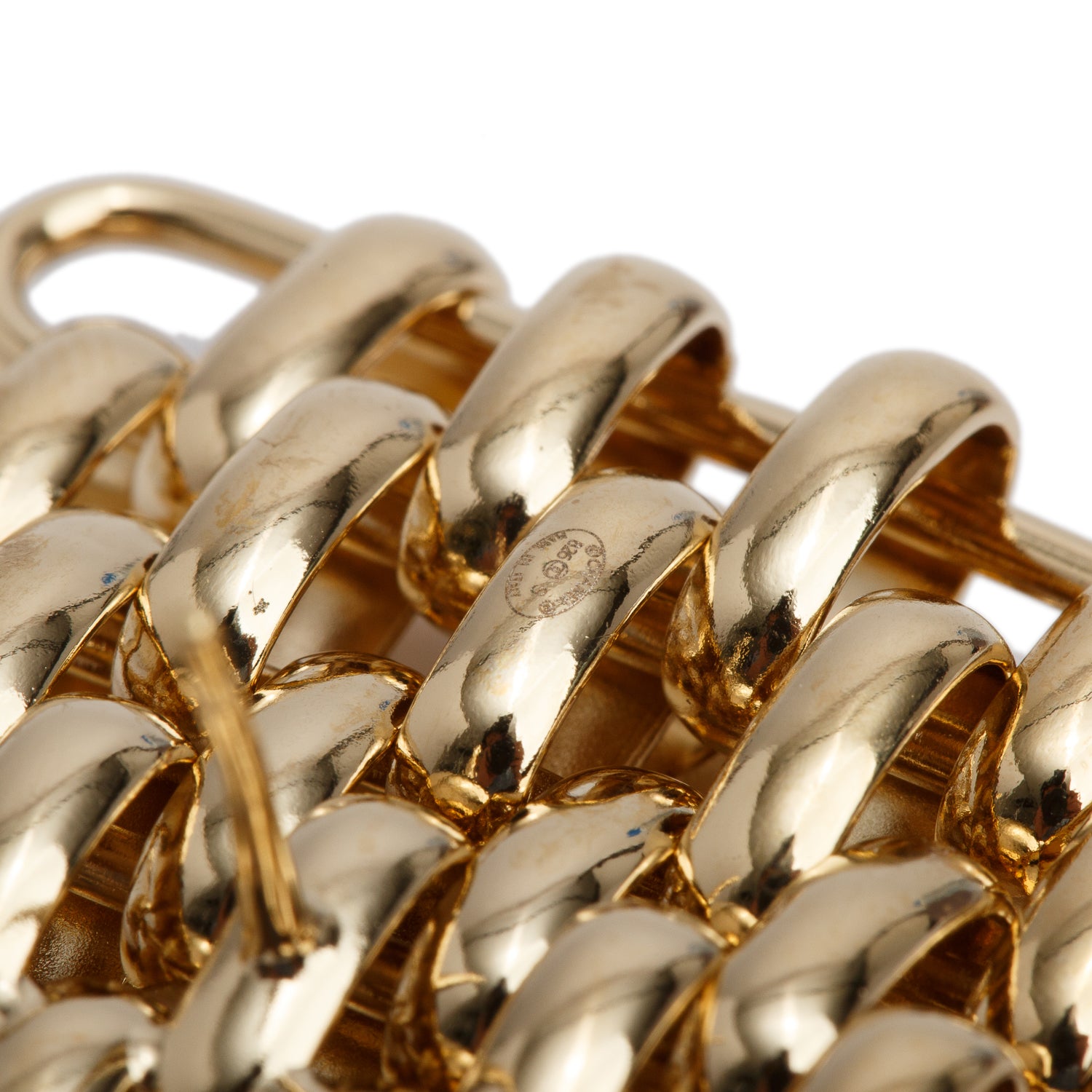 Chanel 2026 Gold-Plated Link CC Drop Earrings w/ Box