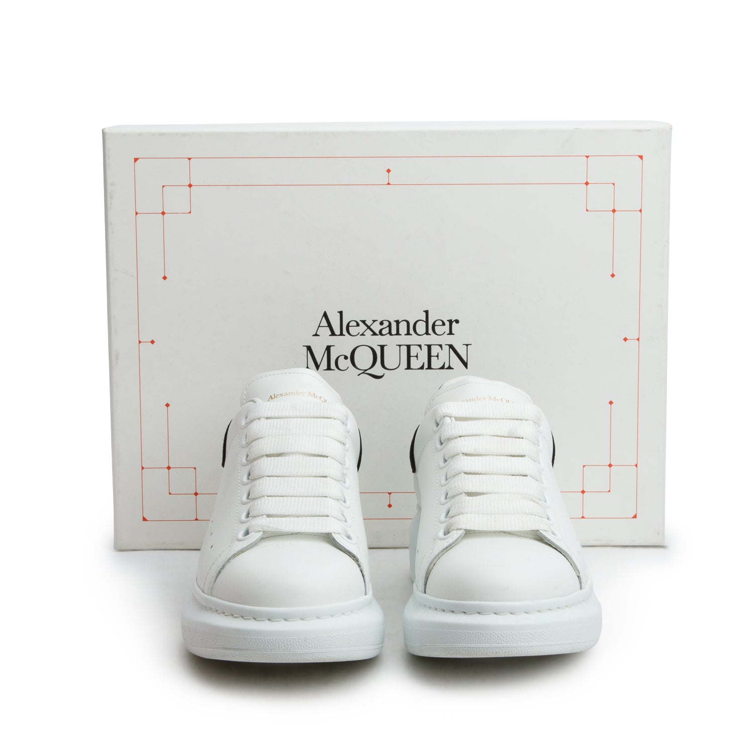 Alexander McQueen Black Smooth Calfskin Oversized Sneaker, Women's Size 36 w/ Box