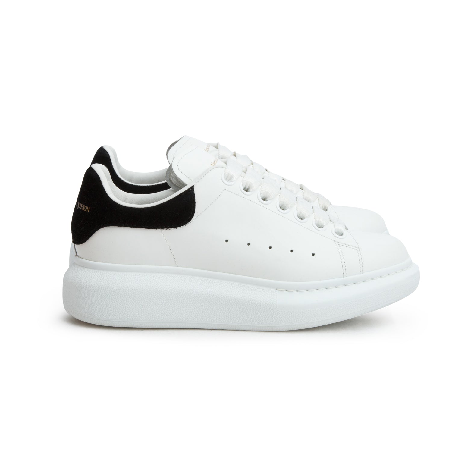Alexander McQueen Black Smooth Calfskin Oversized Sneaker, Women's Size 36 w/ Box
