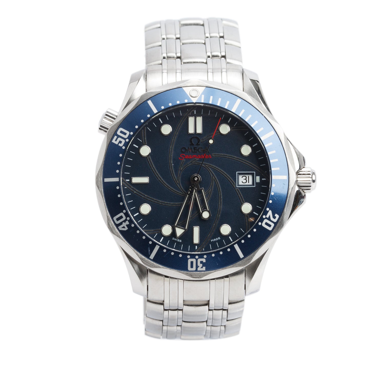 Omega Stainless Steel Limited Edition James Bond Casino Royal Seamaster 300M Professional Co-Axial Chronometer 41 MM Automatic Watch Blue Dial w/ Box