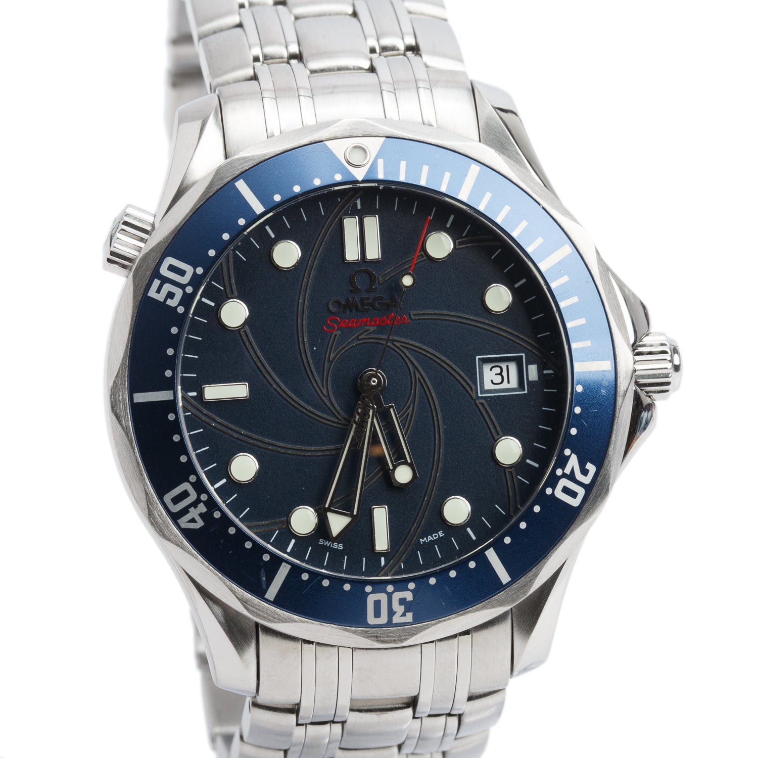 Omega Stainless Steel Limited Edition James Bond Casino Royal Seamaster 300M Professional Co-Axial Chronometer 41 MM Automatic Watch Blue Dial w/ Box
