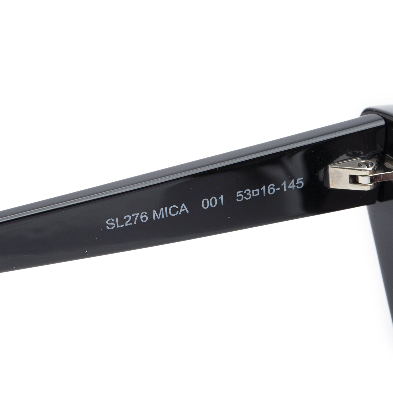 Saint Laurent SL 276 Black Acetate Mica Cat Eye Sunglasses w/ Case