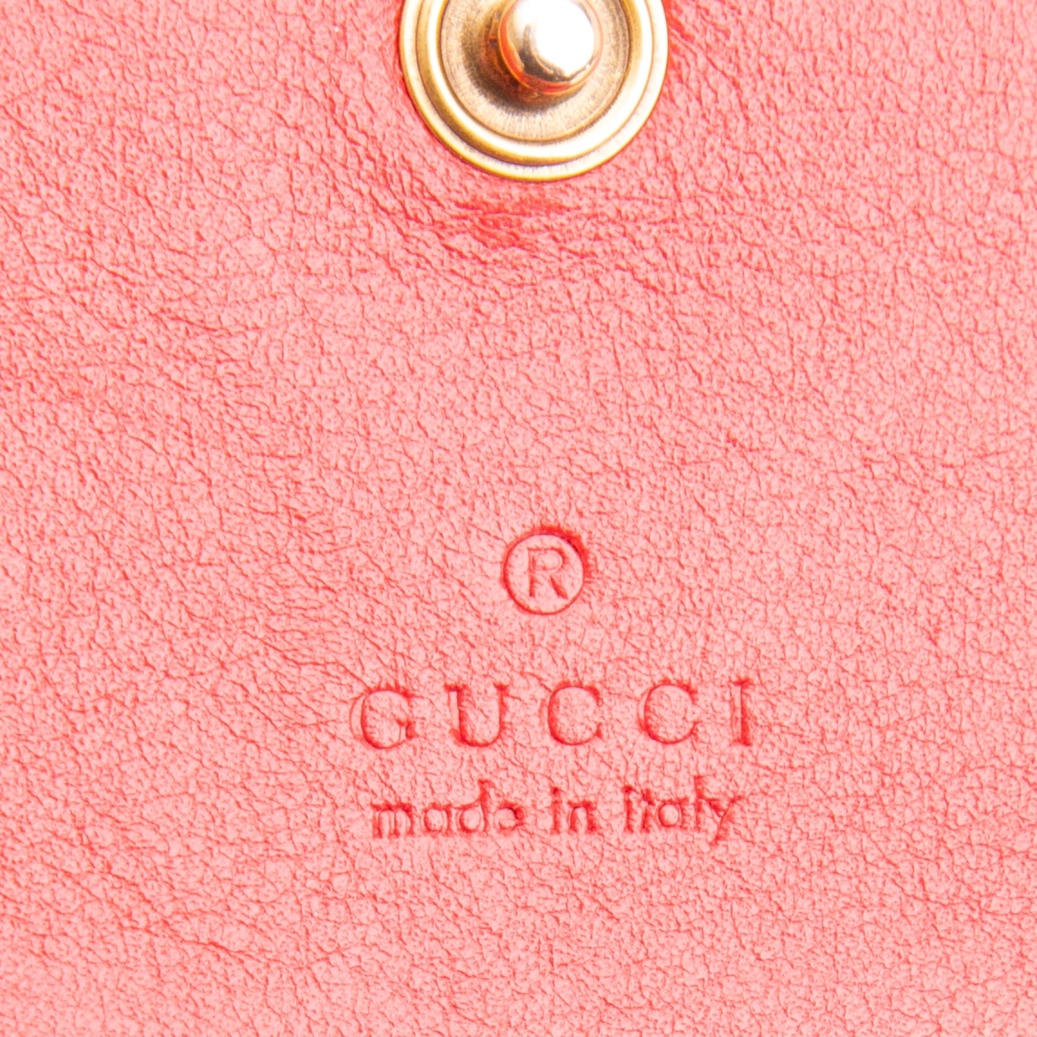 Gucci Red Quilted GG Marmont Leather Card Case Wallet