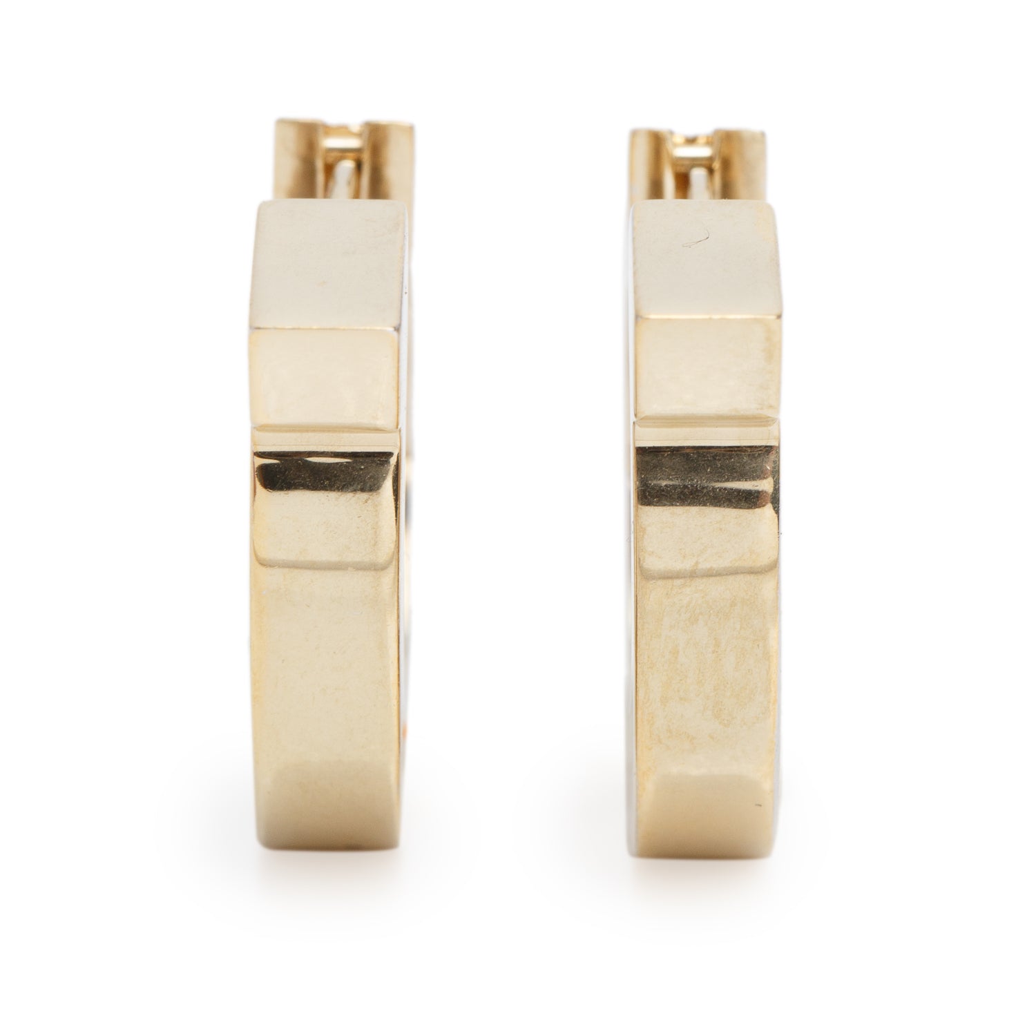 Ferragamo Gold-Plated Ear Gancio F Hoop Earrings w/ Box