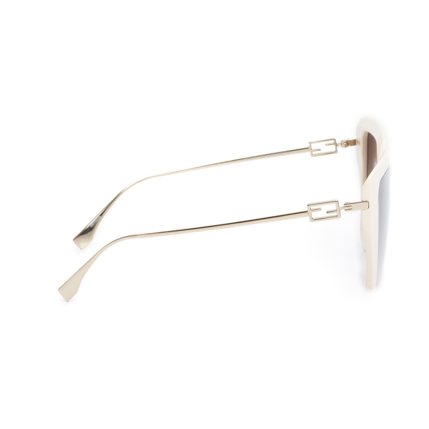 Fendi FE40012U White Oversized Square Sunglasses w/ Pouch