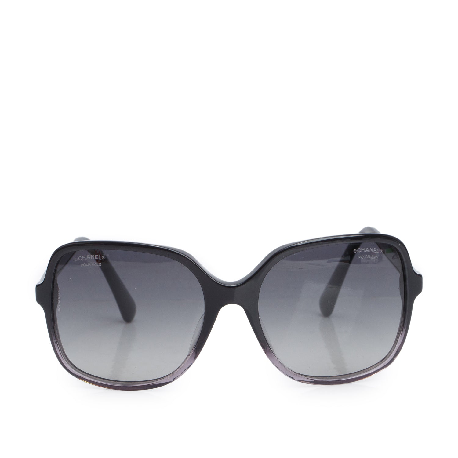 Chanel 5349-A Black Acetate CC Oversized Square Polarized Sunglasses w/ Box & Case
