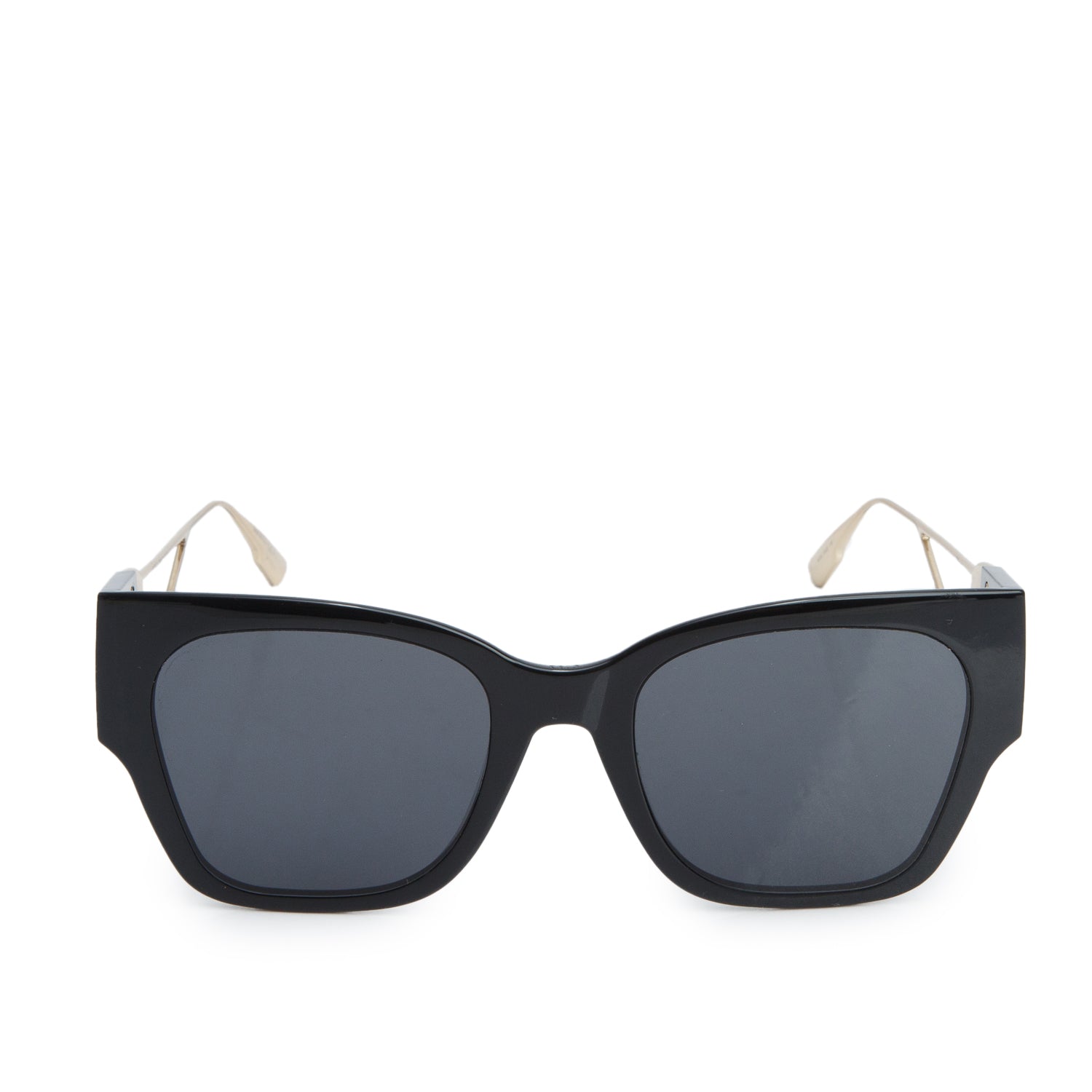 Christian Dior Black Acetate 30Montaigne SU Oversize Sunglasses w/ Case