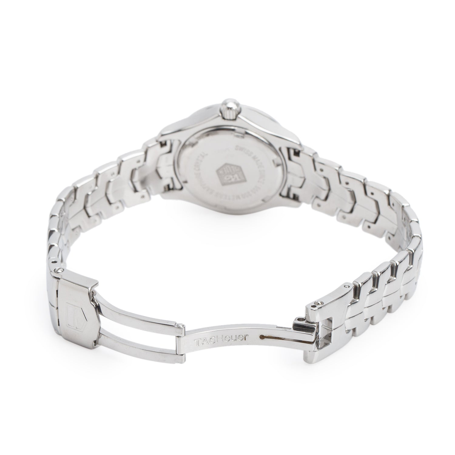 Tag Heuer Stainless Steel Link 27 MM Quartz Watch Mother of Pearl Dial WJF1310 w/ Box & Papers