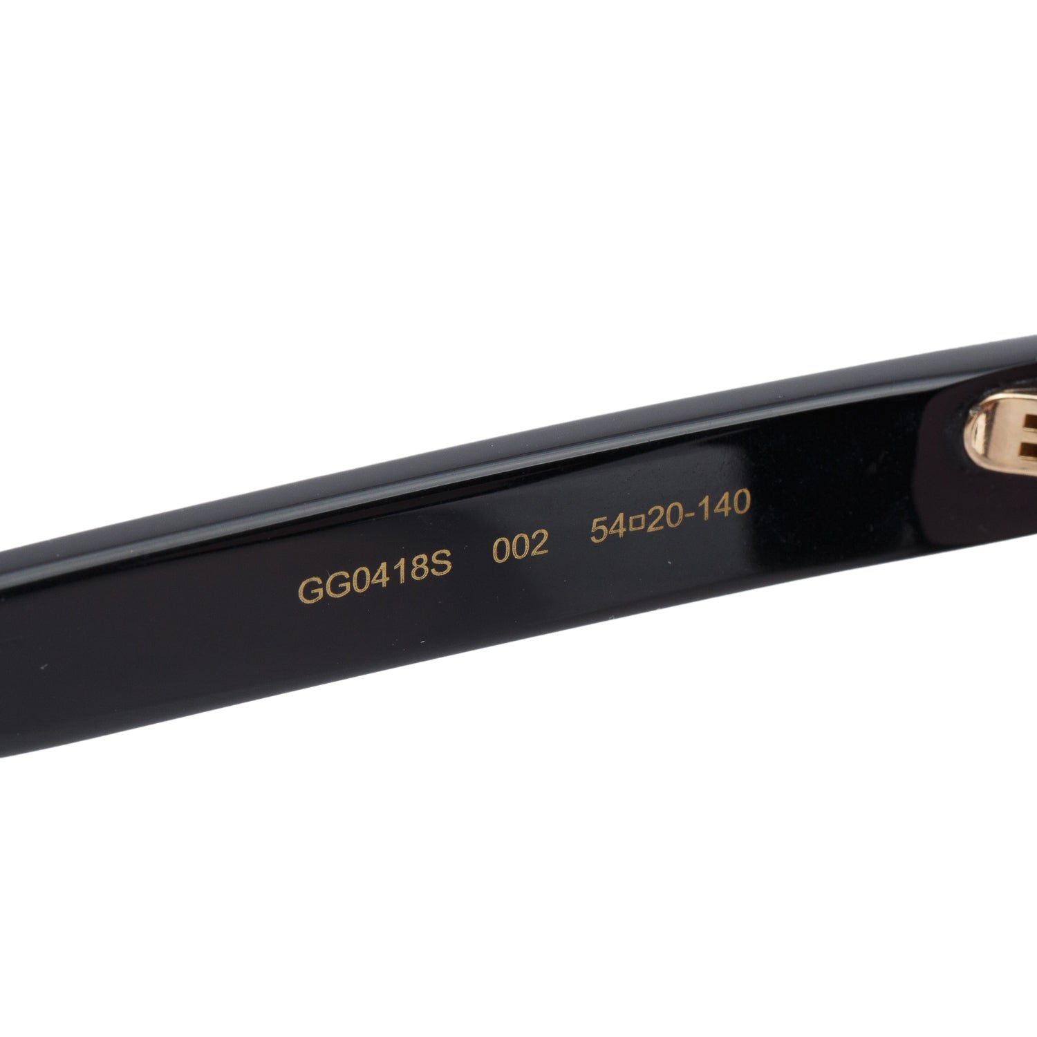 Gucci GG0418S Black Acetate Crystal Logo Oversized Square Sunglasses w/ Case