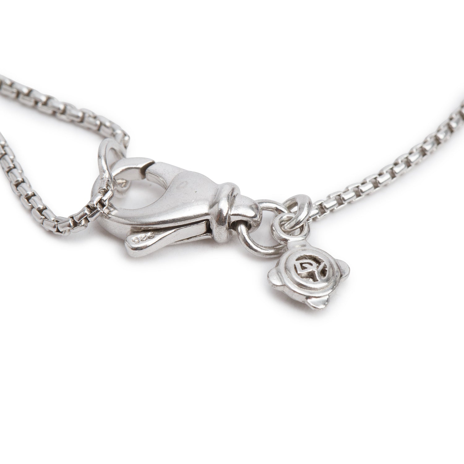 David Yurman Sterling Diamond Infinity Pendant Necklace