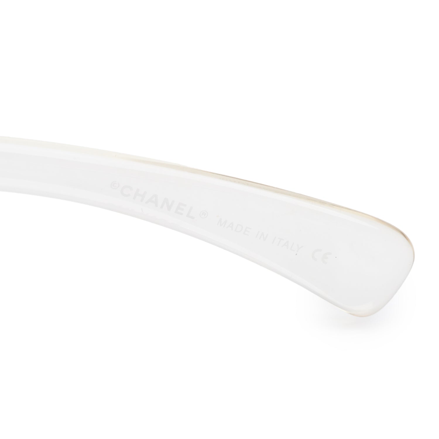 Chanel 4048 Clear Gradient CC Logo Rimless Sunglasses w/ Case