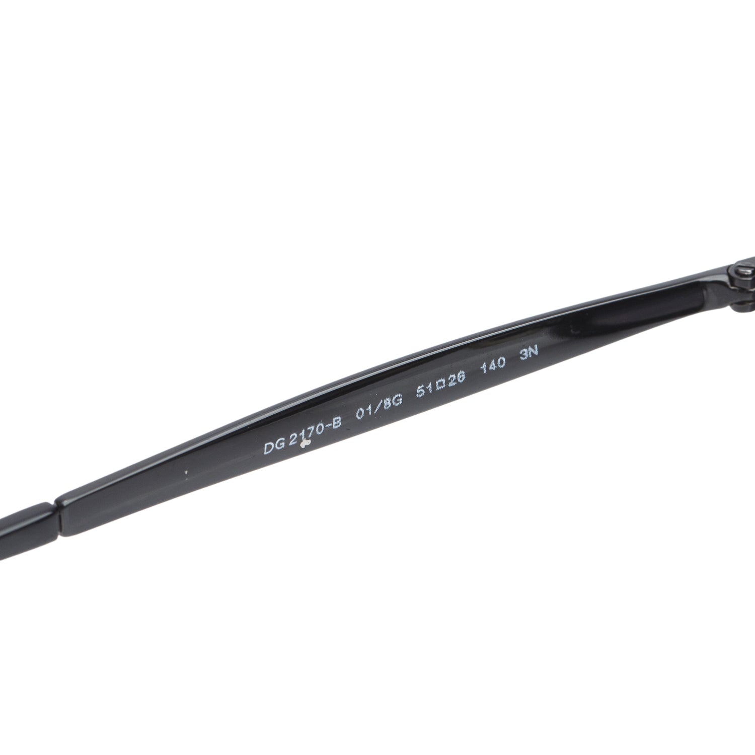 Dolce & Gabbana 2170-B Black Round Crystal Sunglasses w/ Case