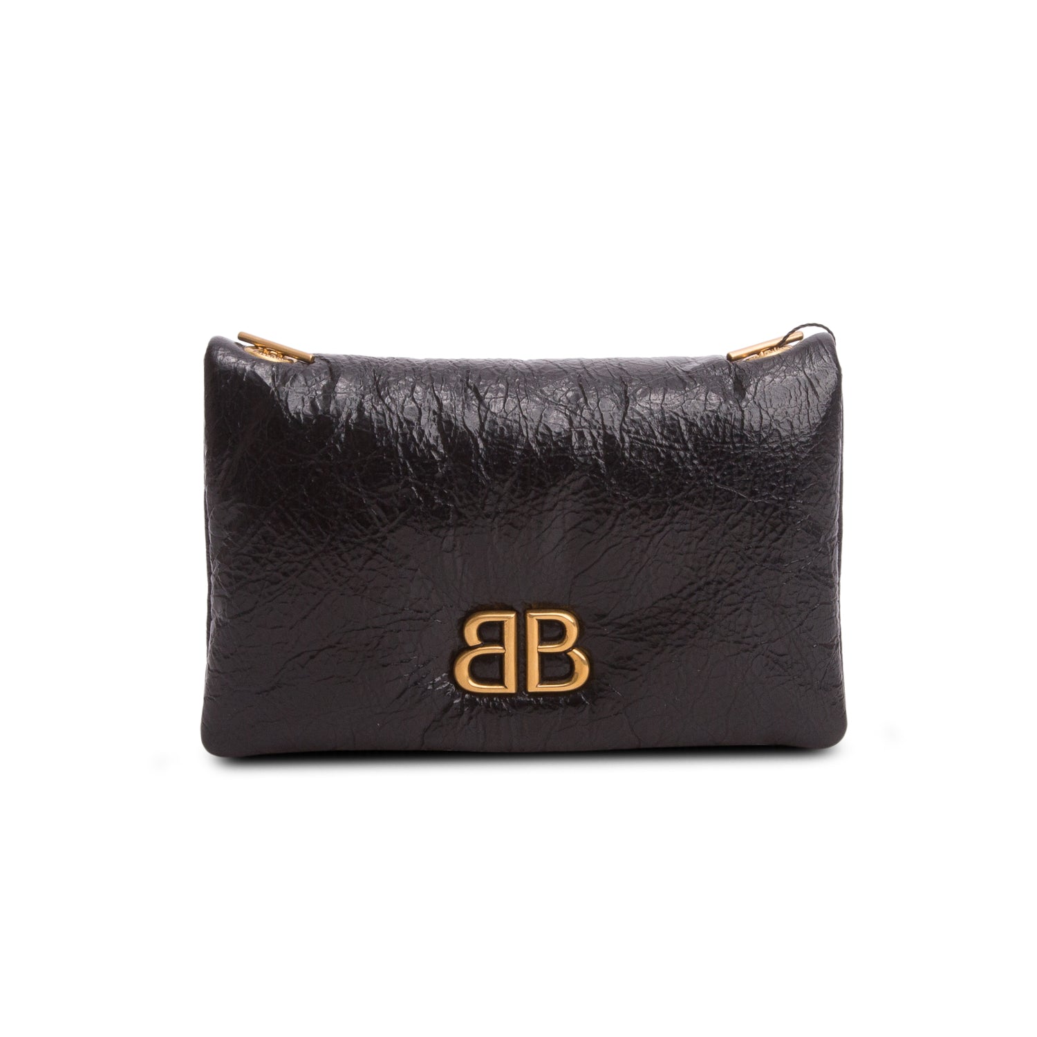 Balenciaga Black Arena Calfskin Nano Chain Shoulder Bag