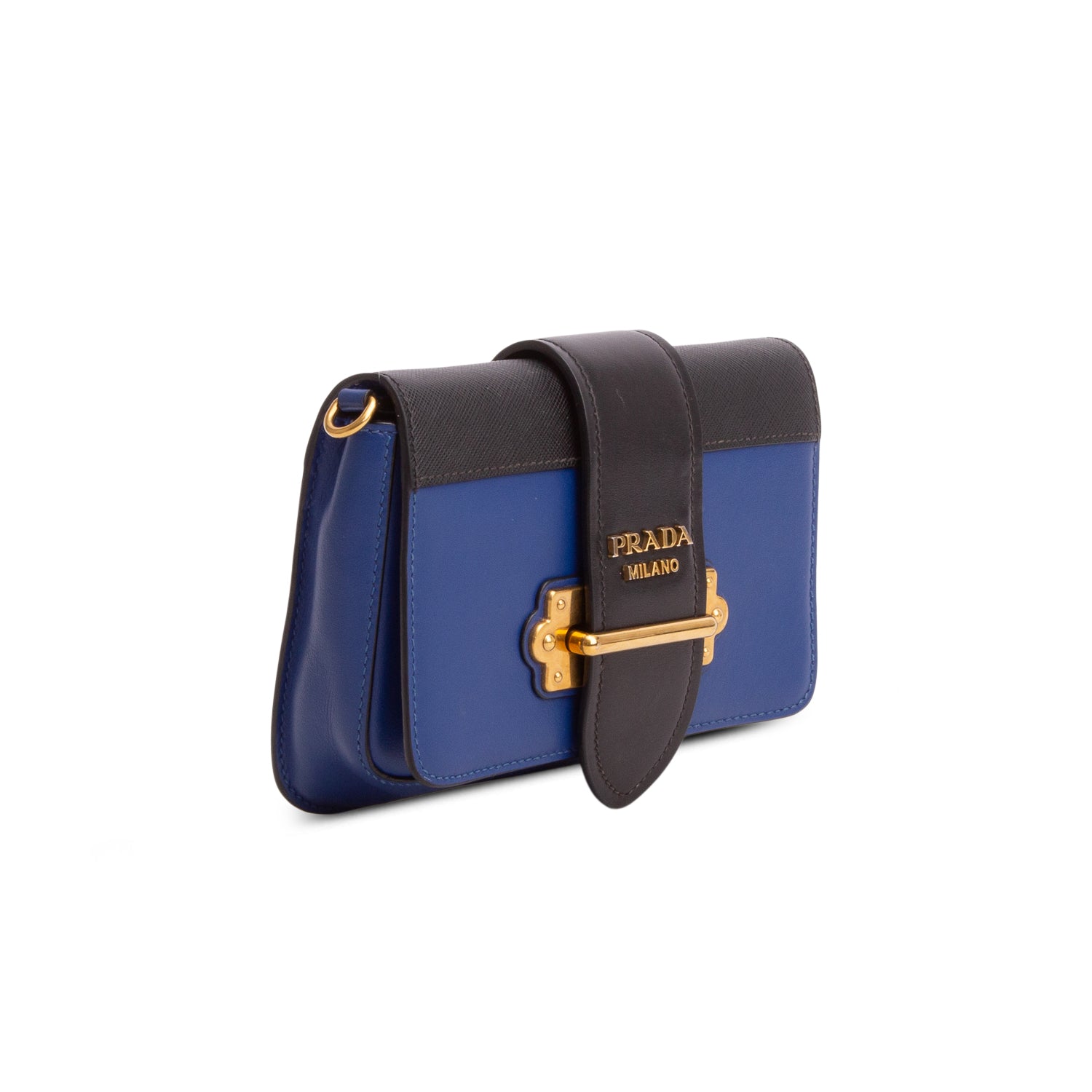 Prada Blue Saffiano City Calf Cahier Belt Bag w/ Authenticity Card & Straps