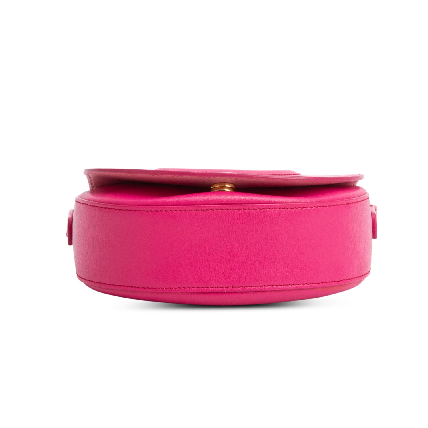 Ferragamo Pink Calfskin Gancio City Saddle Bag
