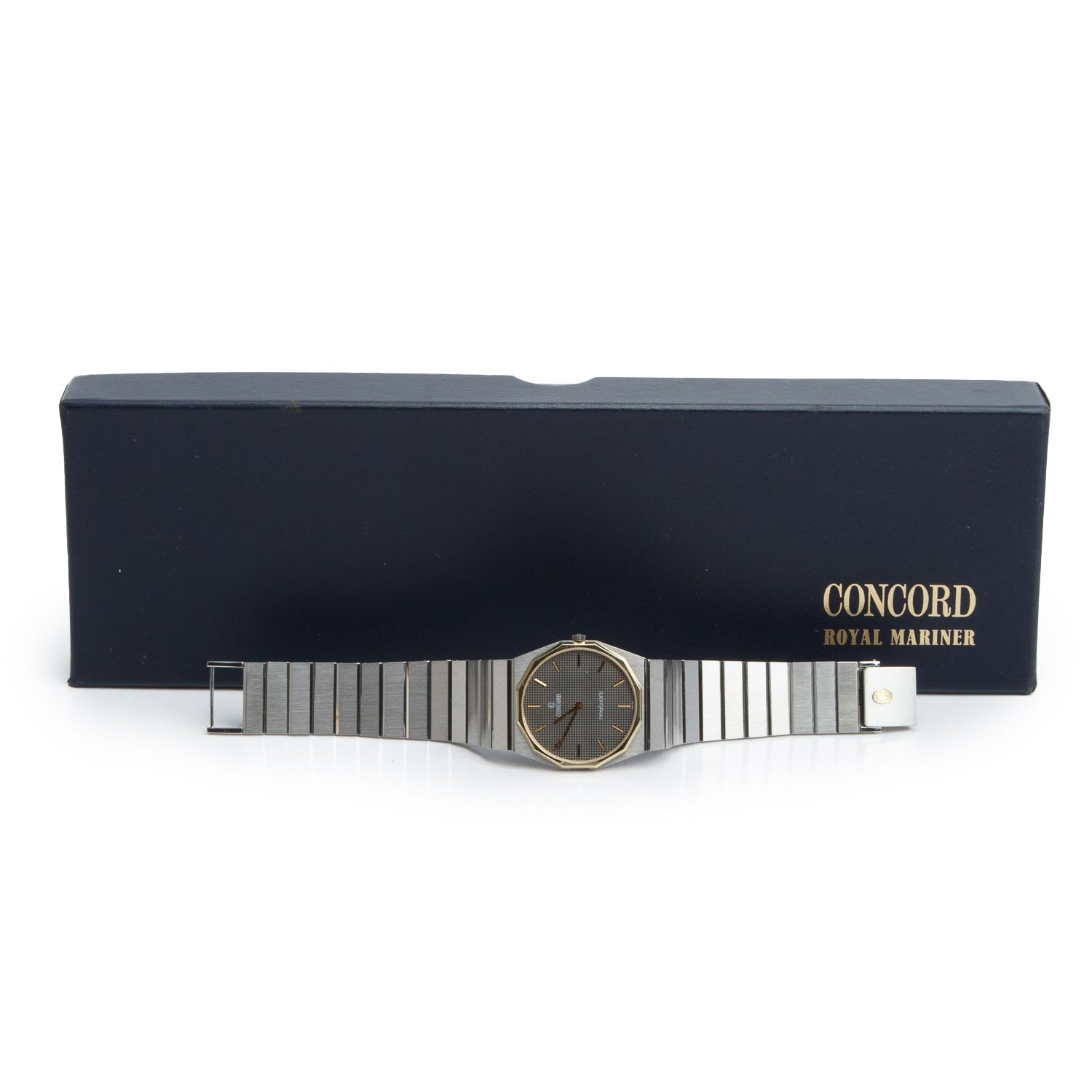 Concord Two-Tone Stainless Steel Mariner 32 MM Quartz Watch Black Dial w/ Box