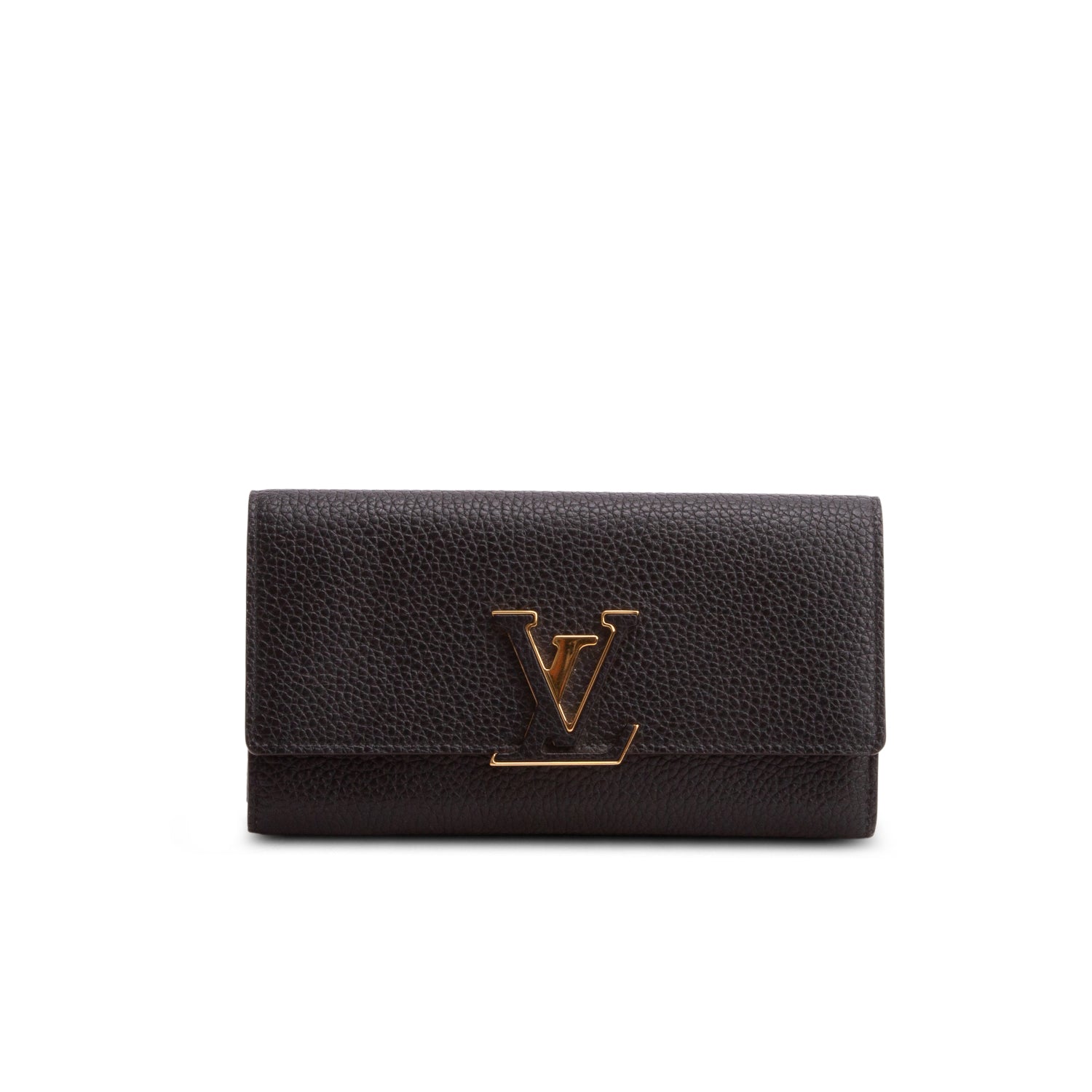 Louis Vuitton Black Taurillon Capucines Wallet