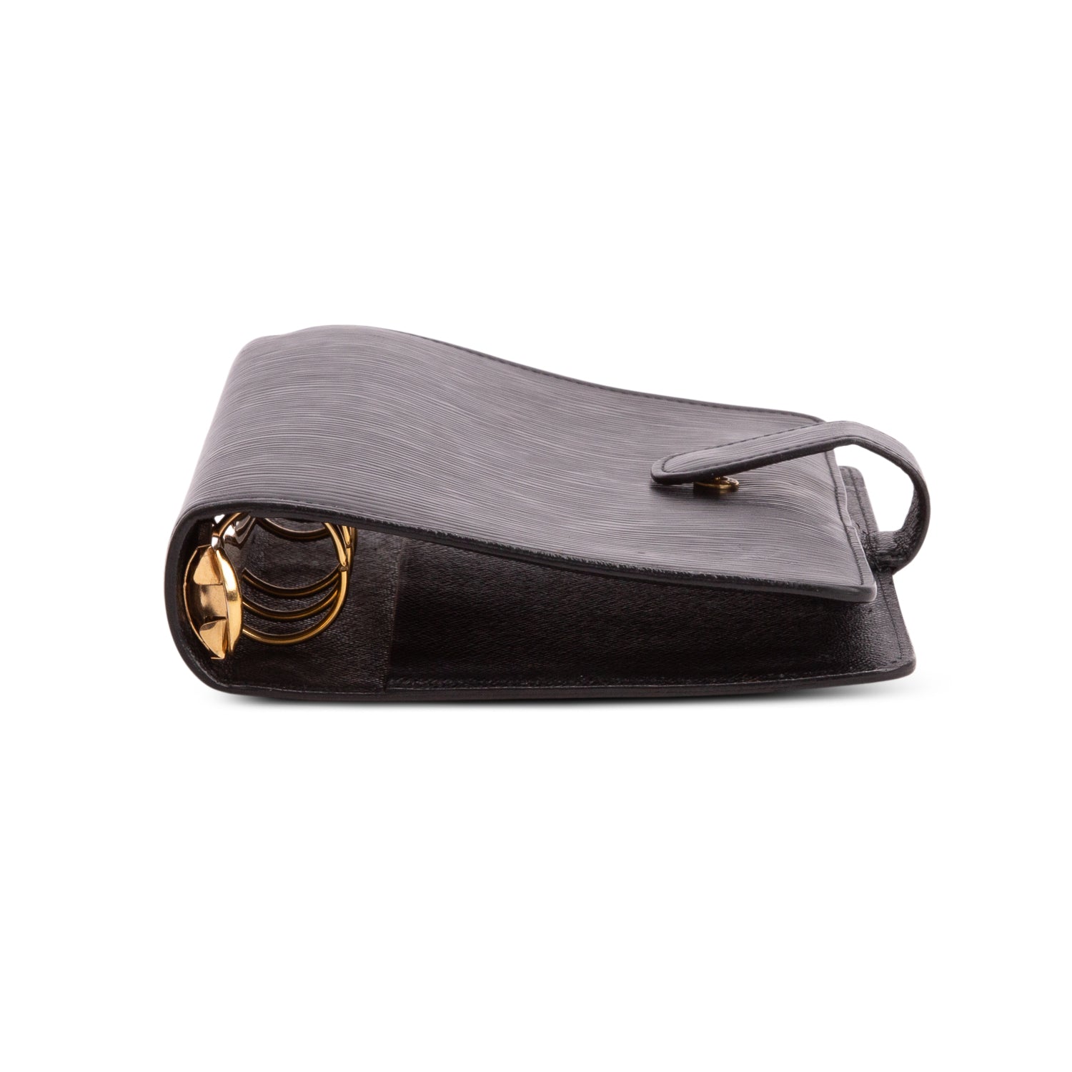 Louis Vuitton Vintage Black Epi Medium Ring Agenda Cover