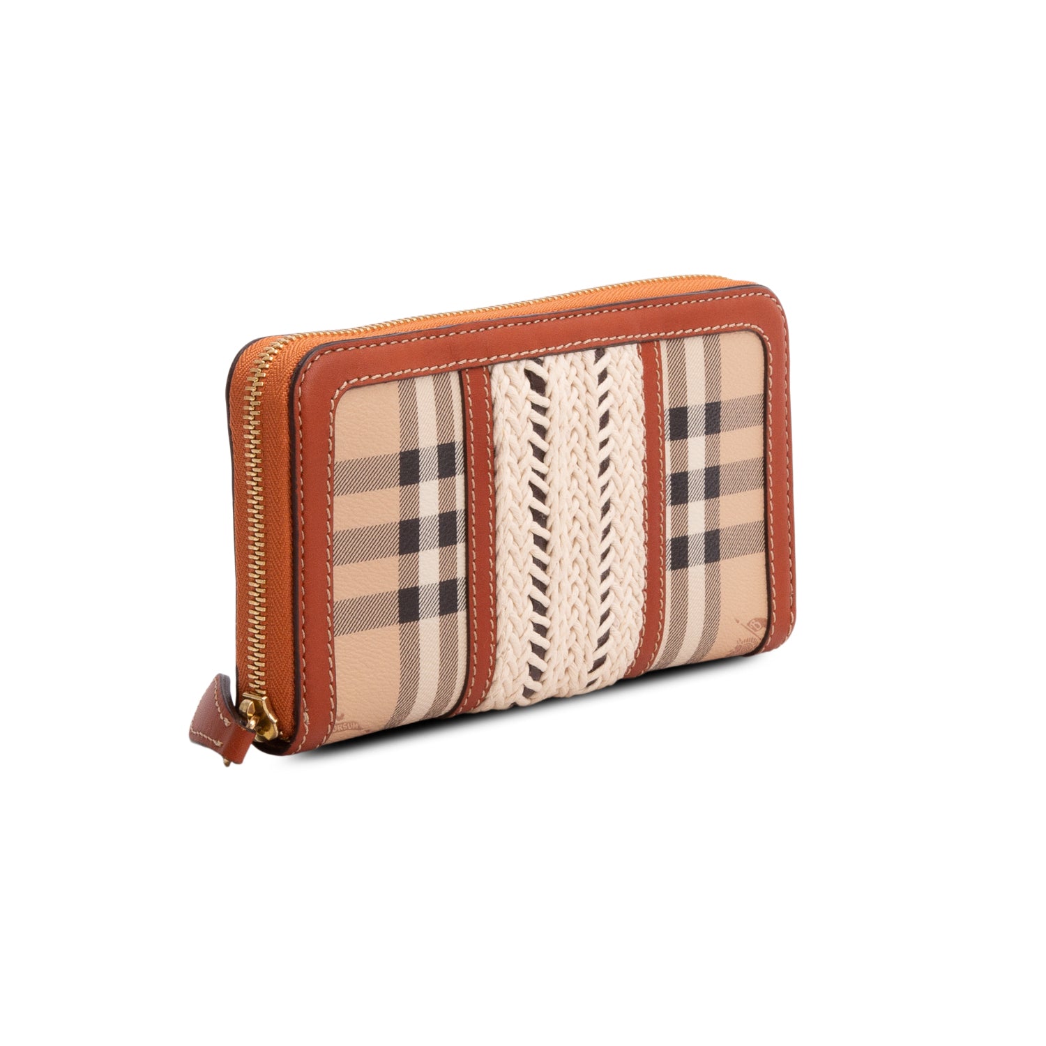 Burberry Beige Haymarket Rope Alchester Continental Wallet