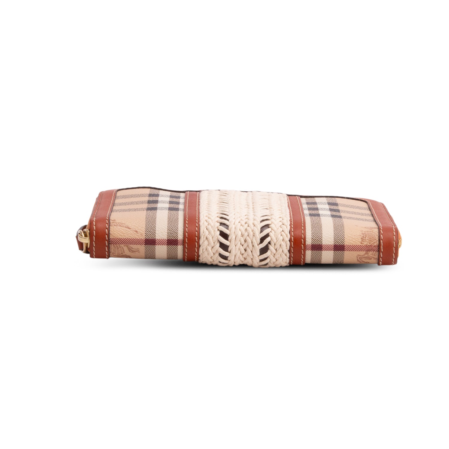 Burberry Beige Haymarket Rope Alchester Continental Wallet