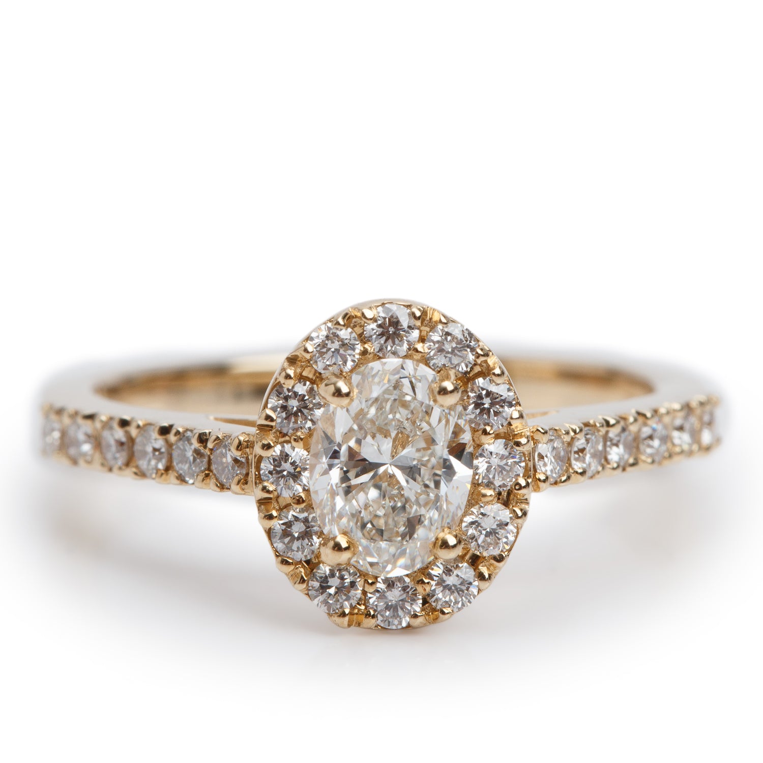 14k Yellow Gold 0.59 ct. Round Cut Diamond Engagement Ring, Size 6 w/ GIA Certificate