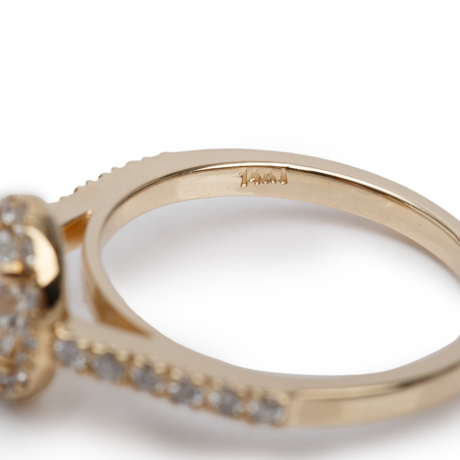 14k Yellow Gold 0.59 ct. Round Cut Diamond Engagement Ring, Size 6 w/ GIA Certificate