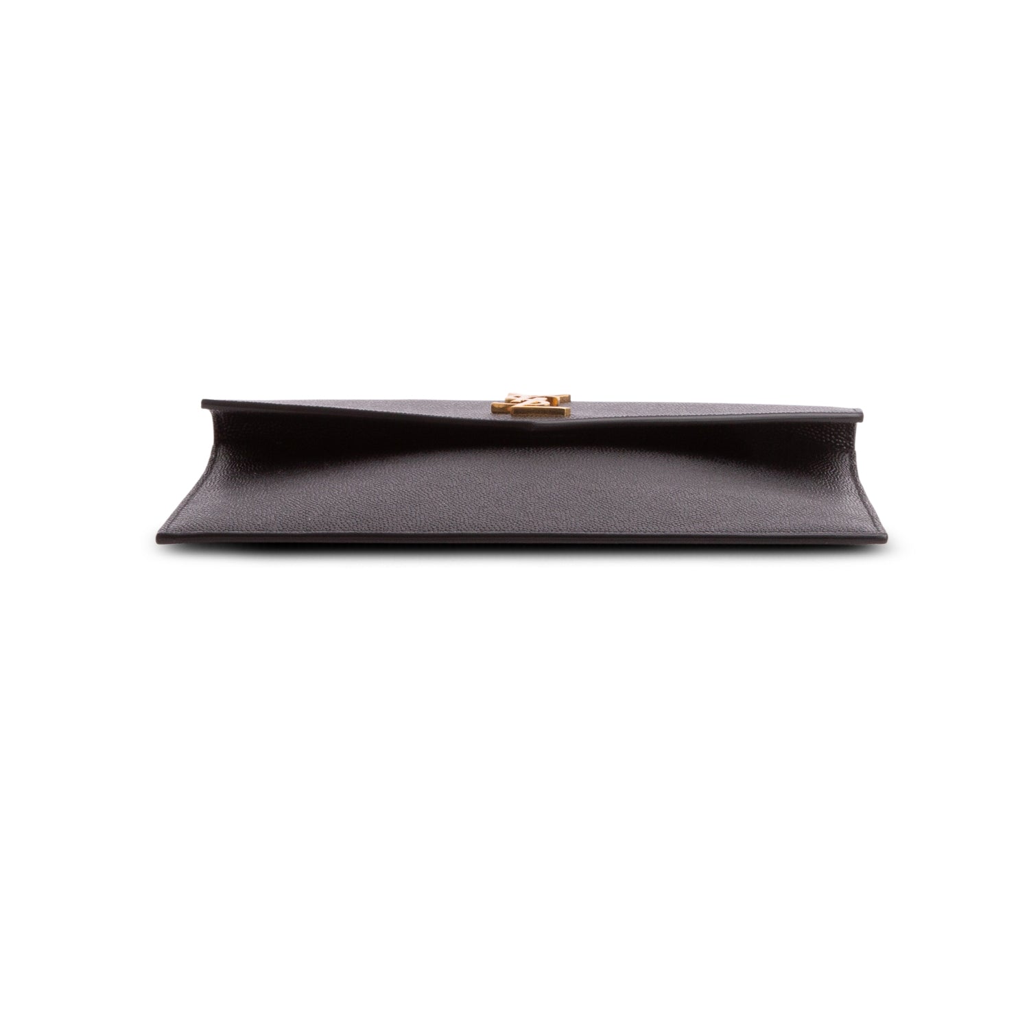 Saint Laurent 2021 Black Grain de Poudre Envelope Pouch w/ Box