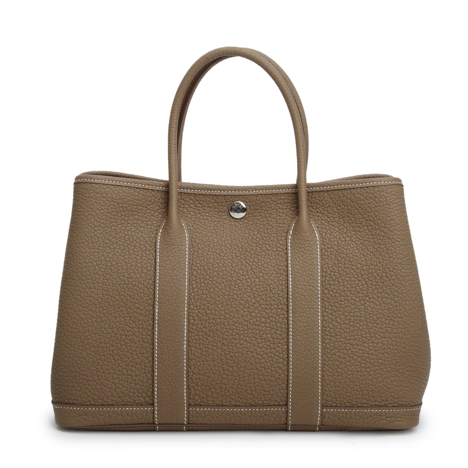 Hermes 2022 Etoupe Veau Negonda Garden Party 30 w/ Box & Receipt