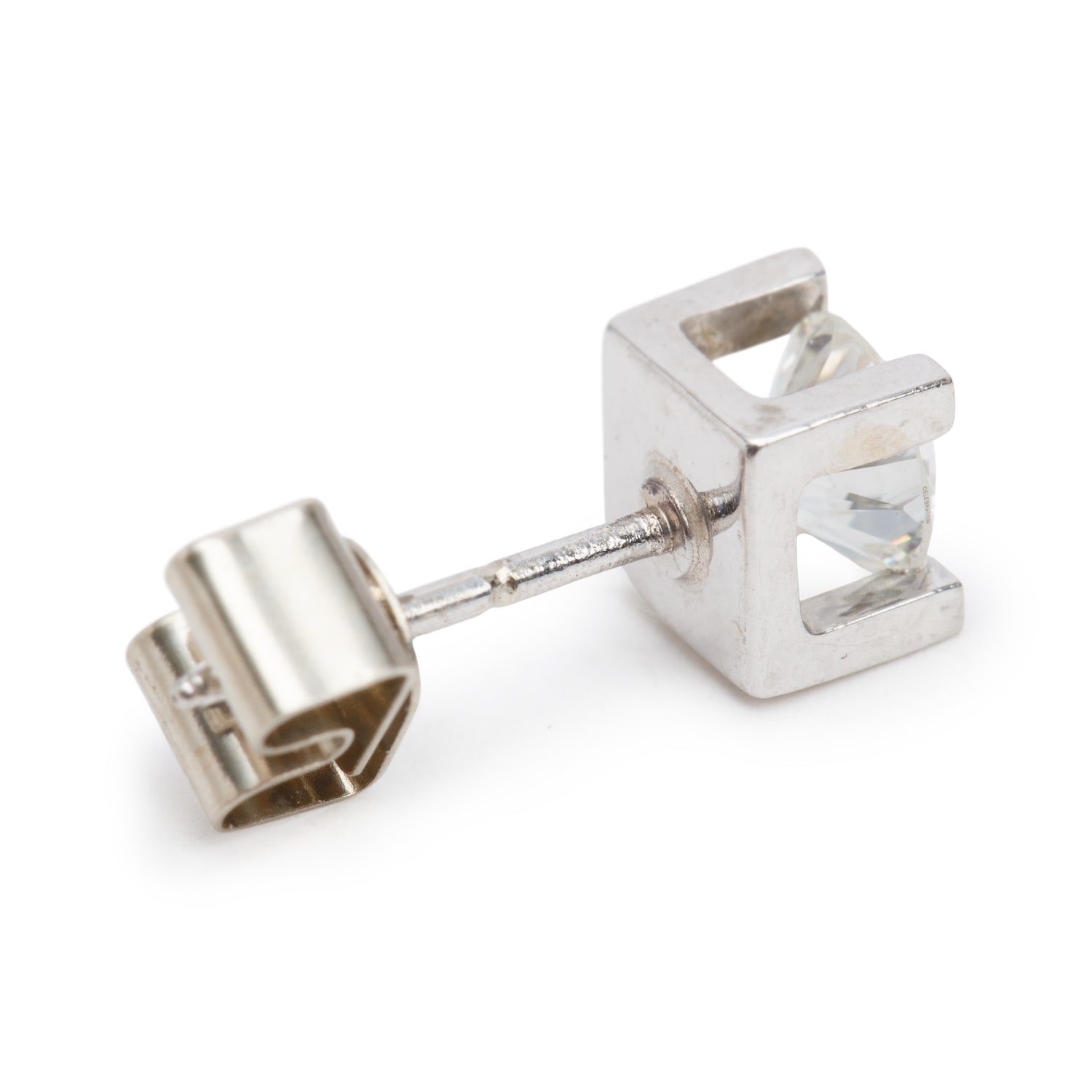 14k White Gold 1.01 tcw. Diamond Stud Earrings