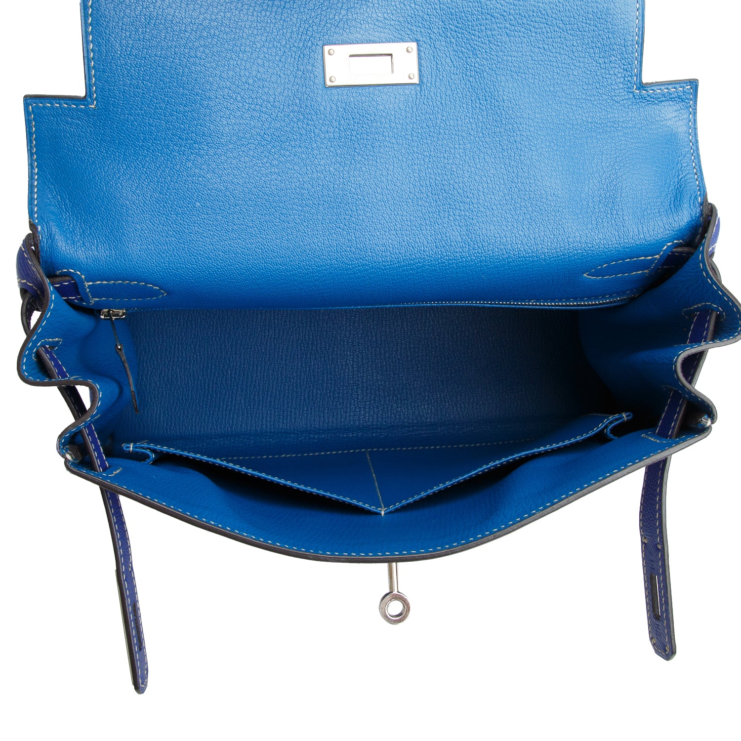 Hermes Blue Electrique Epsom Kelly Retourne 28 w/ Strap