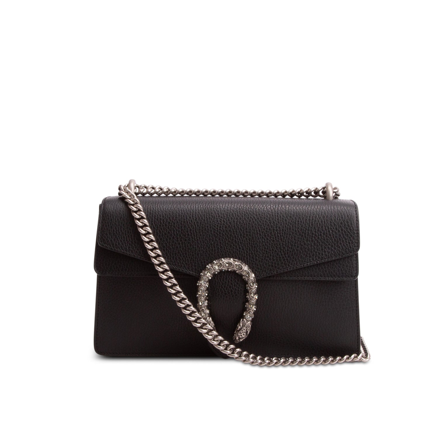 Gucci Black Pebbled Calfskin Small Dionysus Shoulder Bag