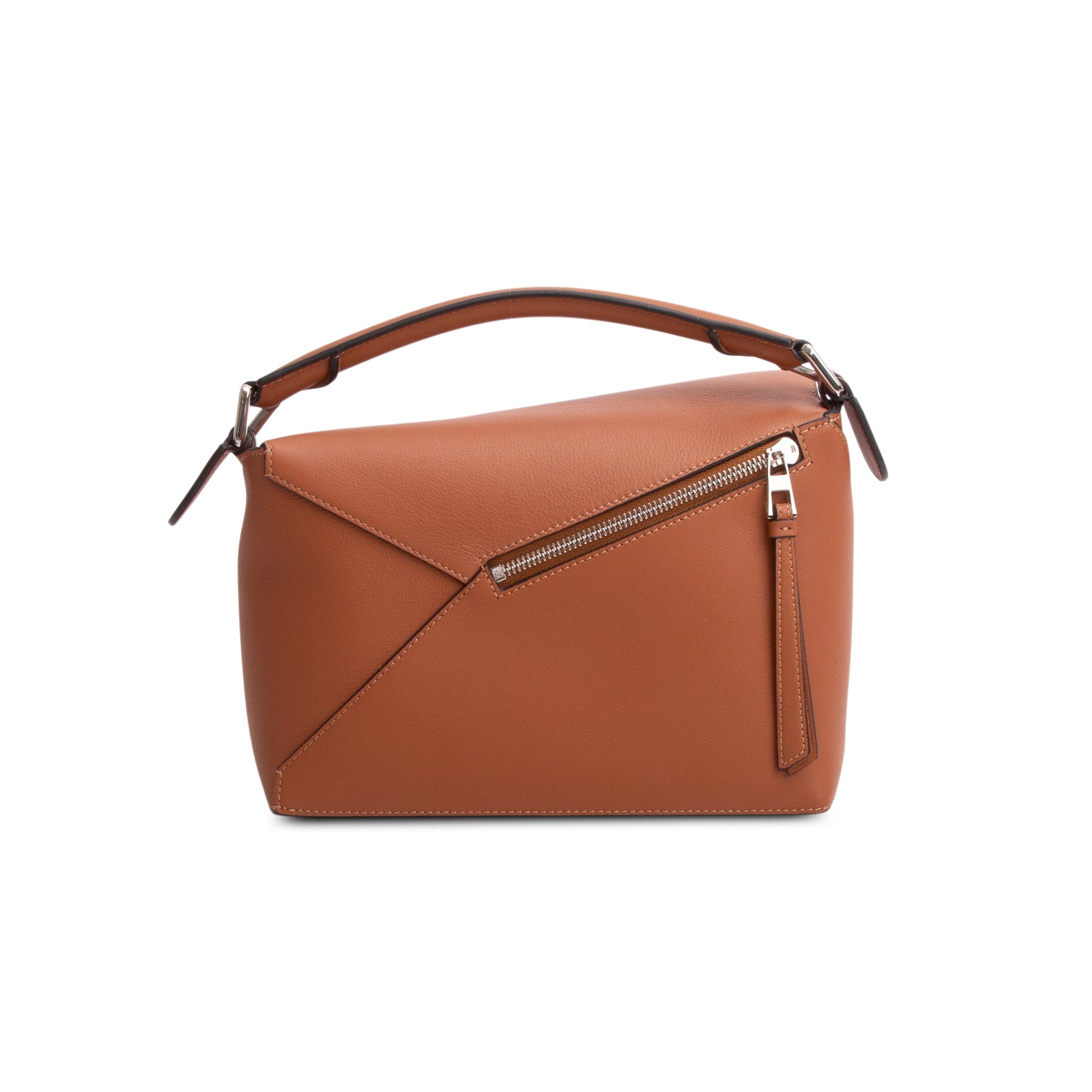 Loewe Brown Calfskin Leather Small Puzzle Edge Bag w/ Strap